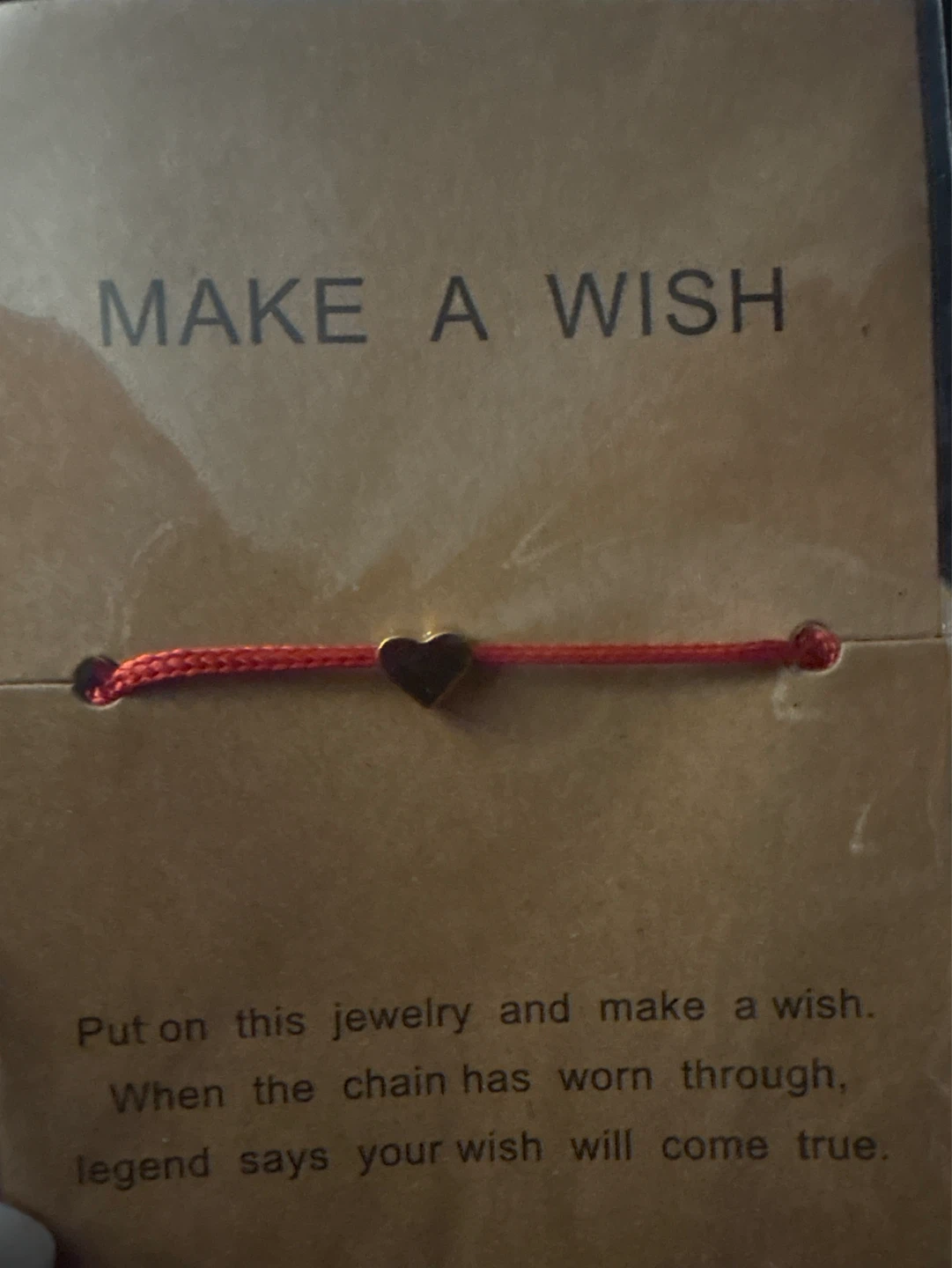⚽️ MAKE A WISH Red String Bracelet with Gold Heart Charm