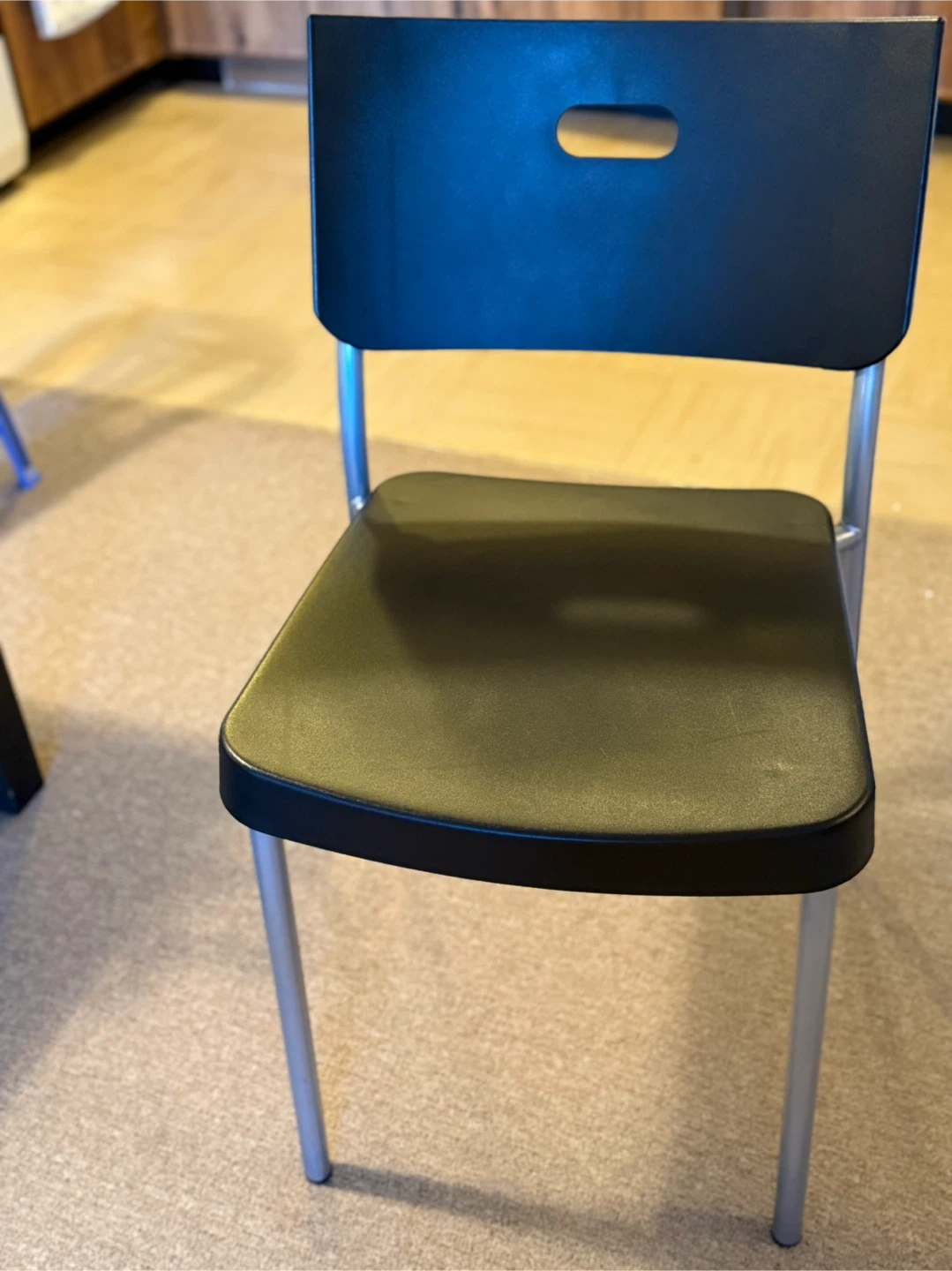 Black Plastic Folding Chair