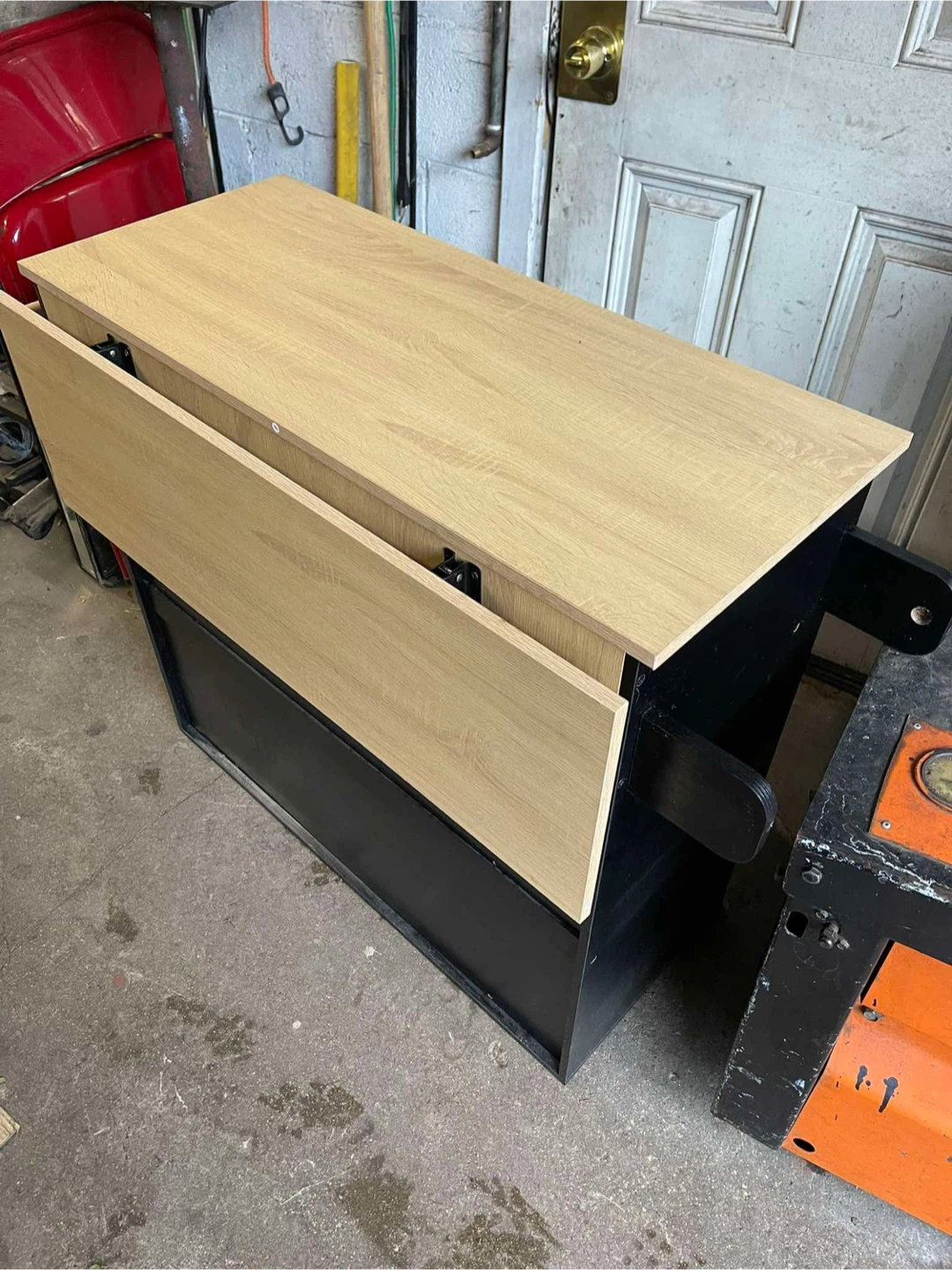 Drop Leaf Side Table with Storage