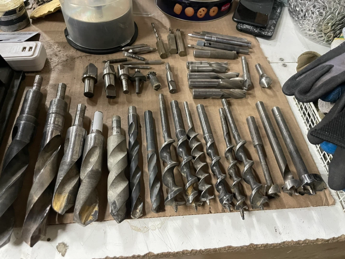 Assorted Drill Bits and Auger Bits