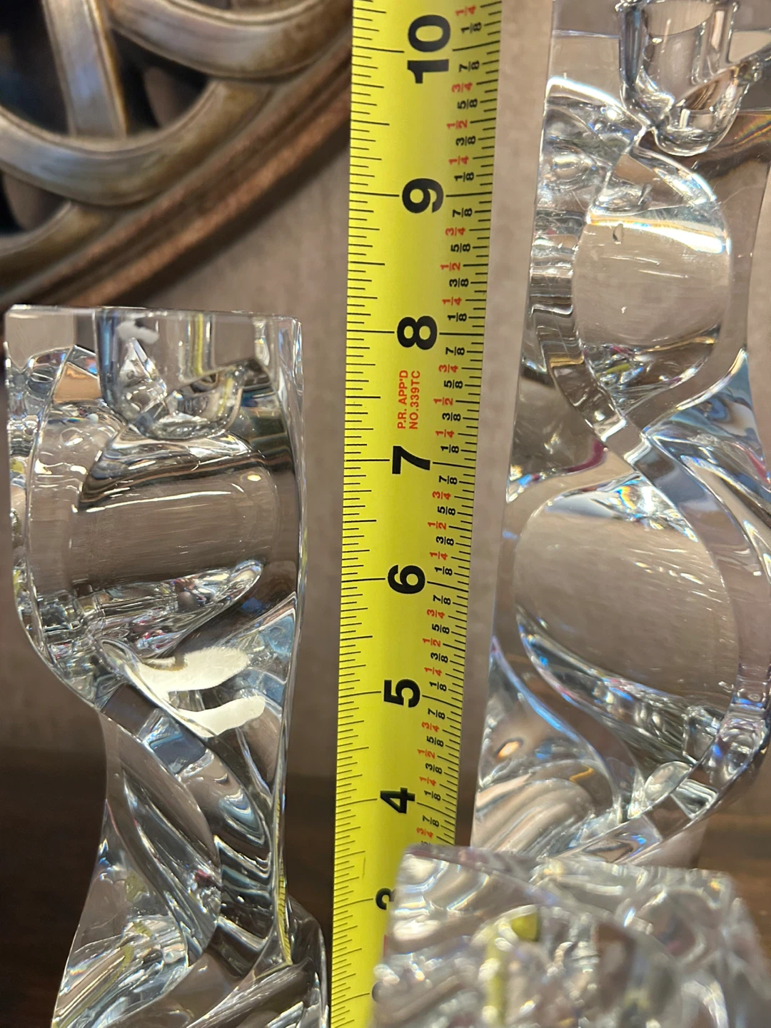 Giftable 3 Rogaska Crystal ‘Cobra’ Candle Holders - photo 3