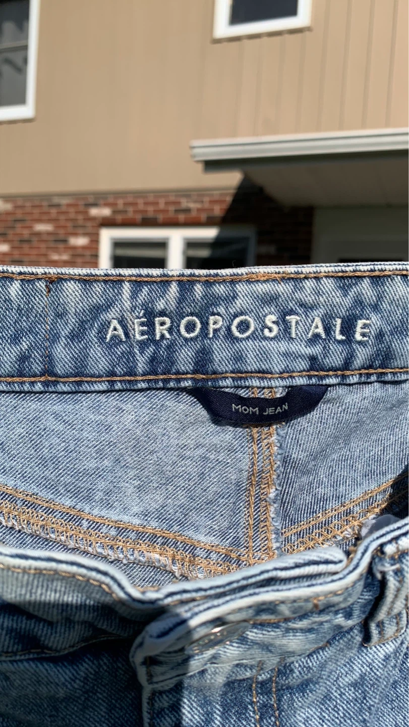 Aéropostale Mom Jeans - Distressed Blue Size 0 ⚽️ - photo 2