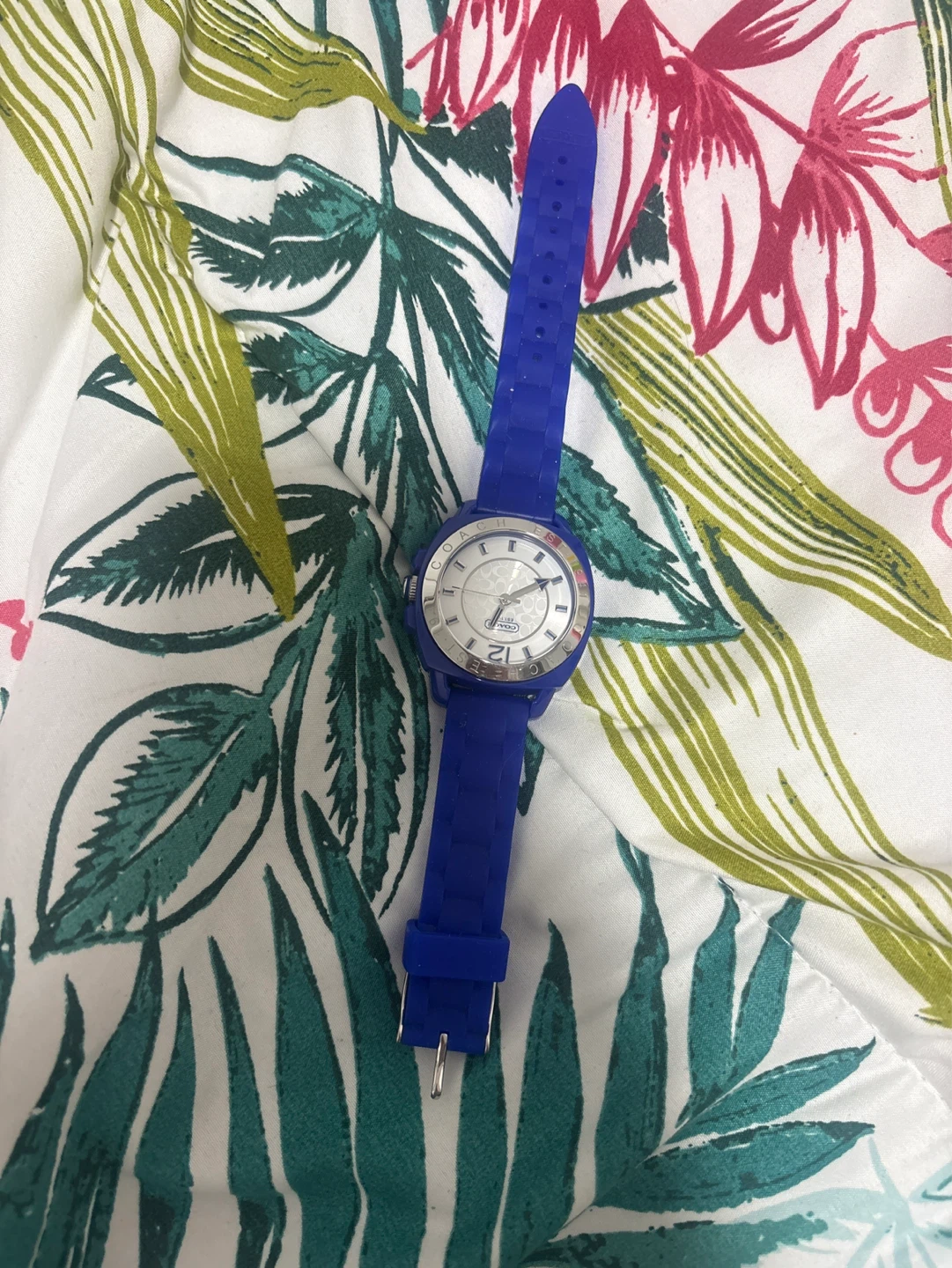 Coach Blue Silicone Watch