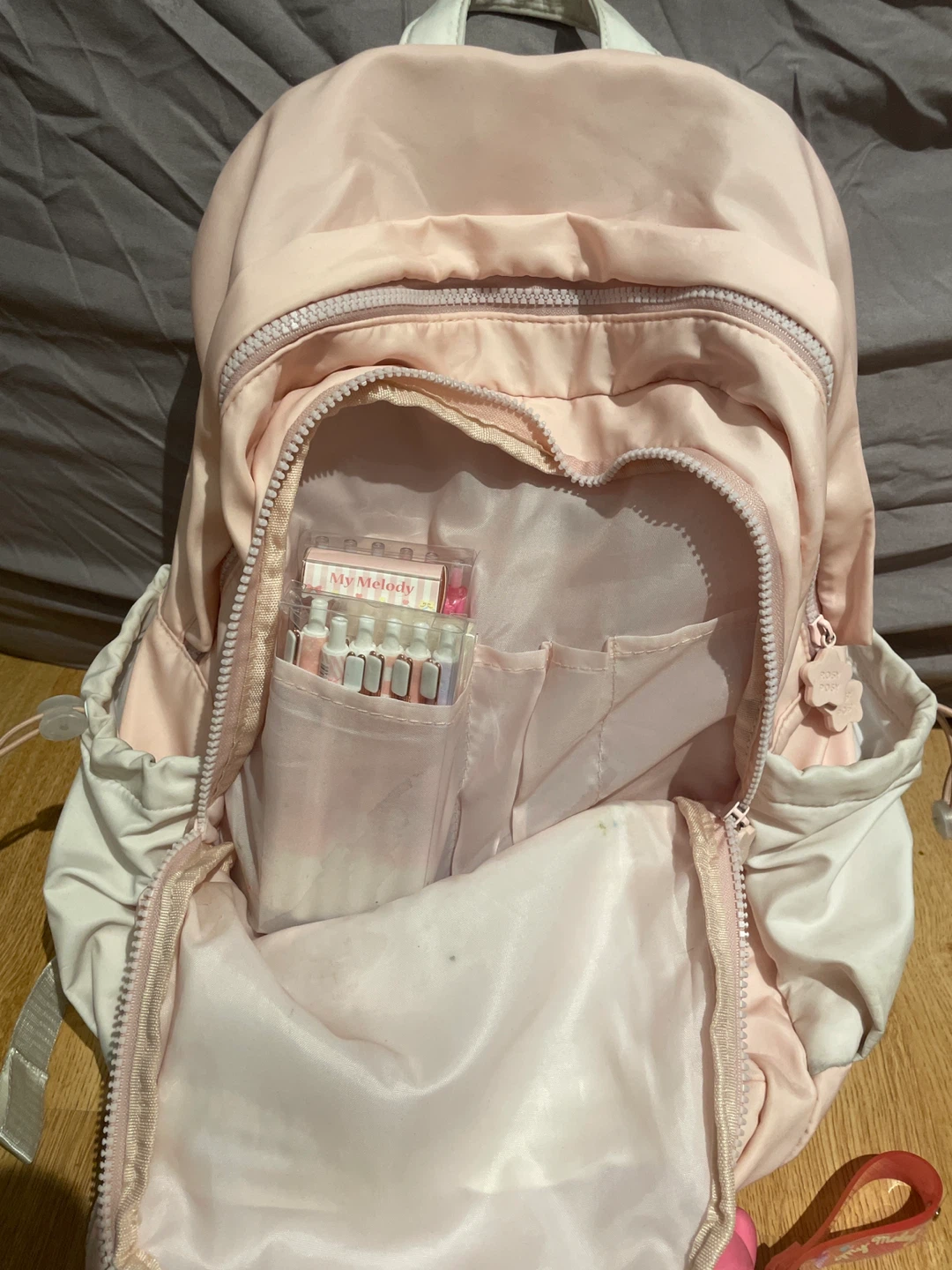 Rosyposy backpack & My Melody keychain Backpack Set with Pens - photo 3