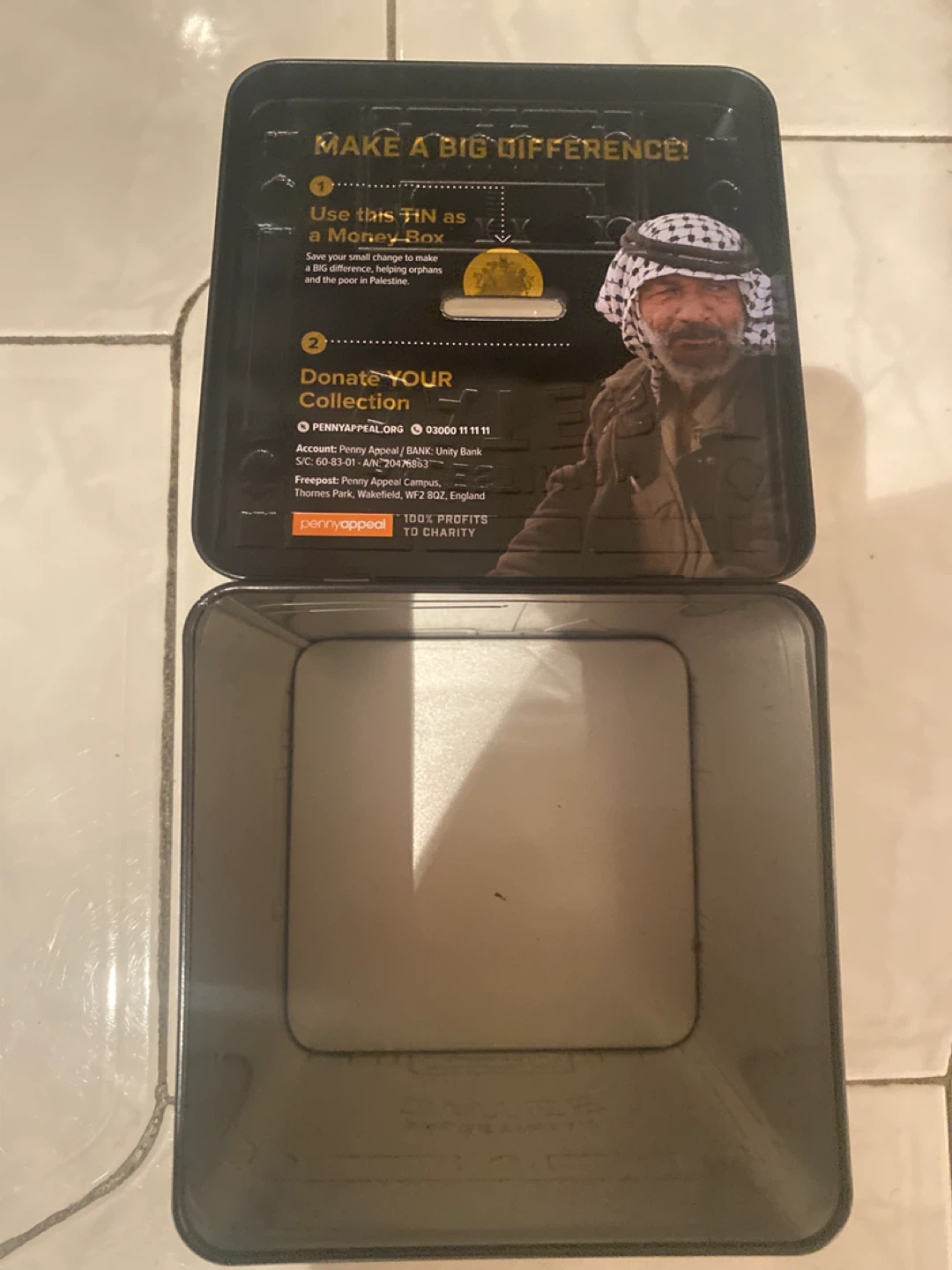 Tin Cube ⚽️ Penny Appeal Donation Tin - photo 2
