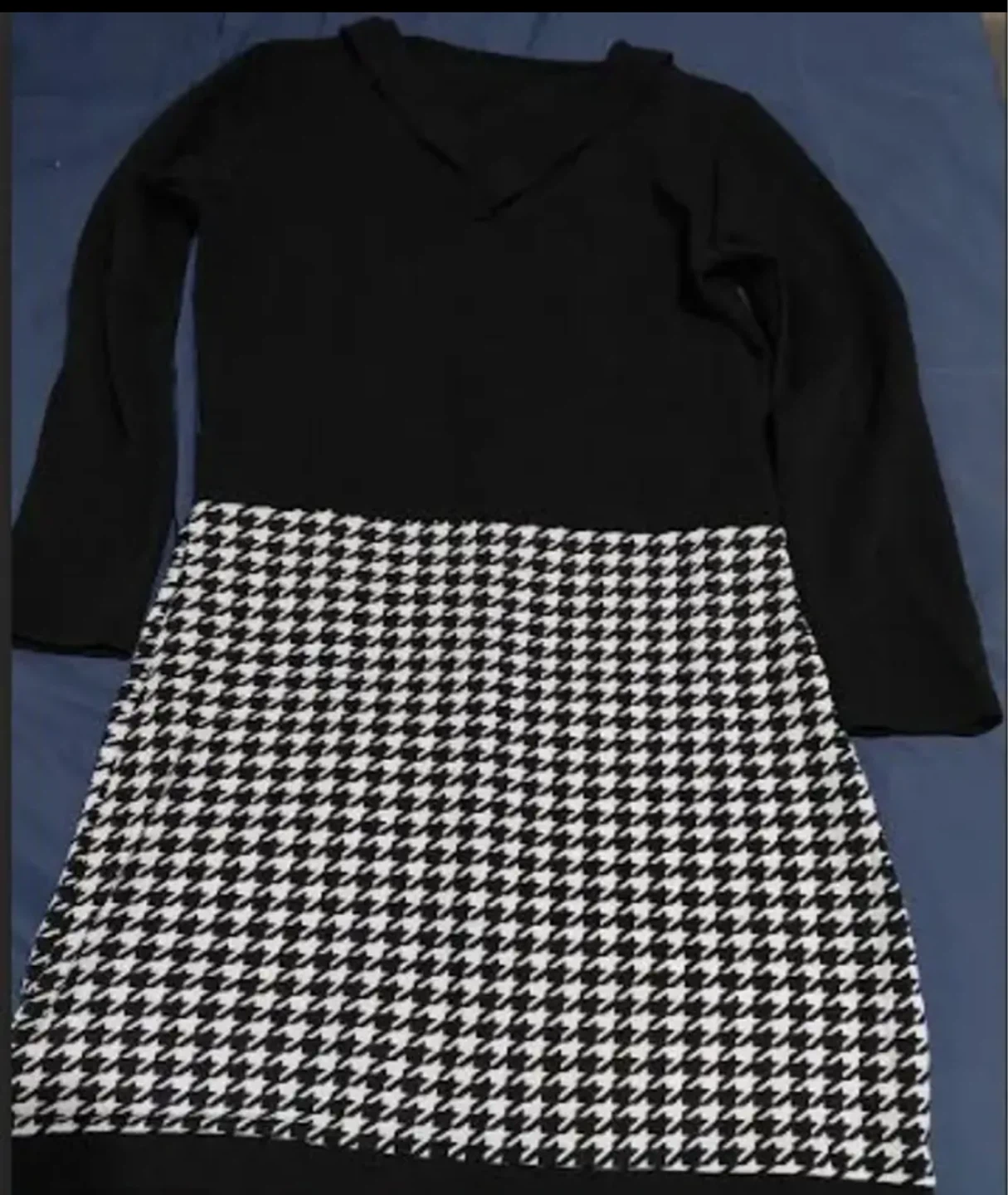 Black and White Houndstooth Dress⚽️