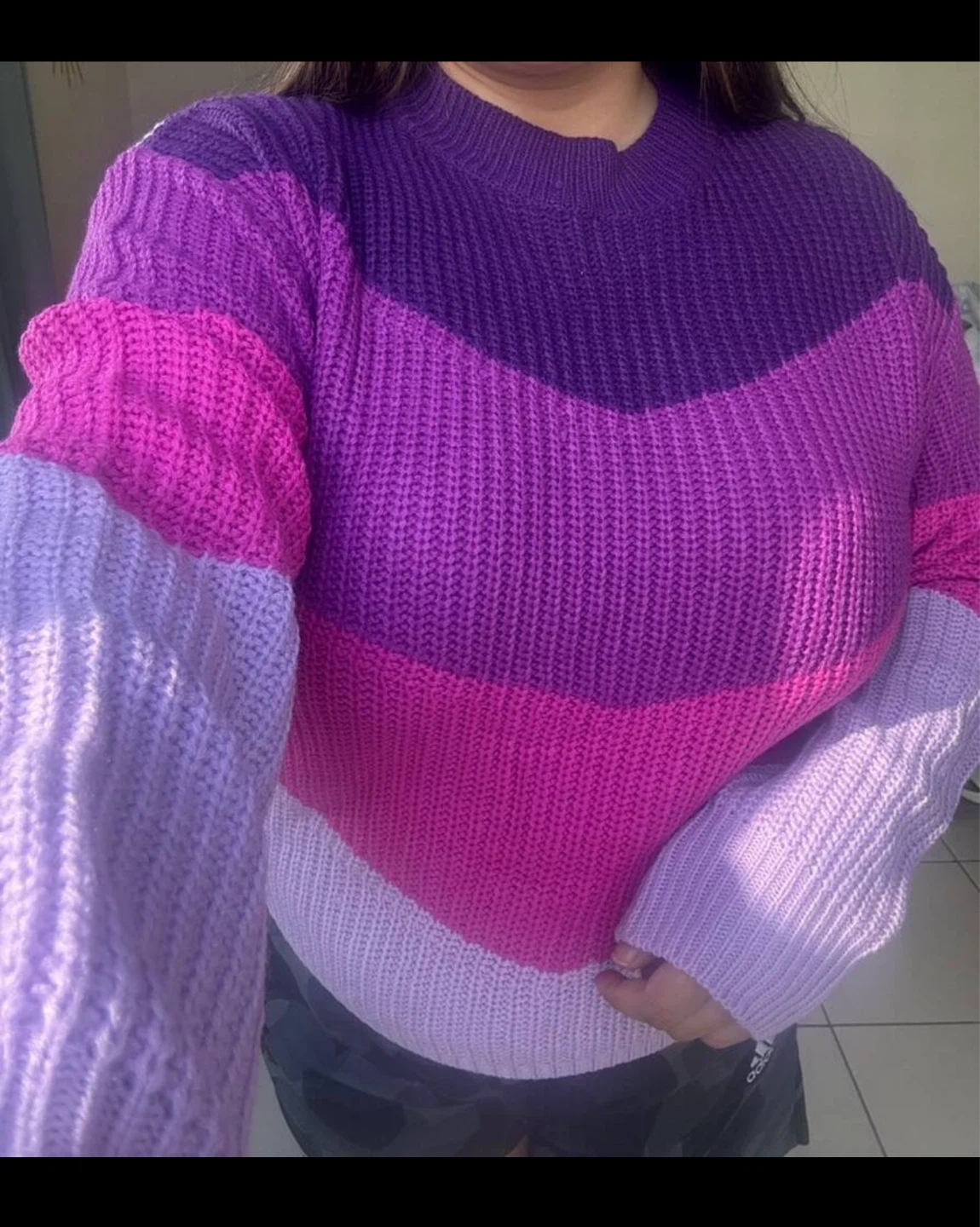 Colour-blocked Knitted Sweater⚽️