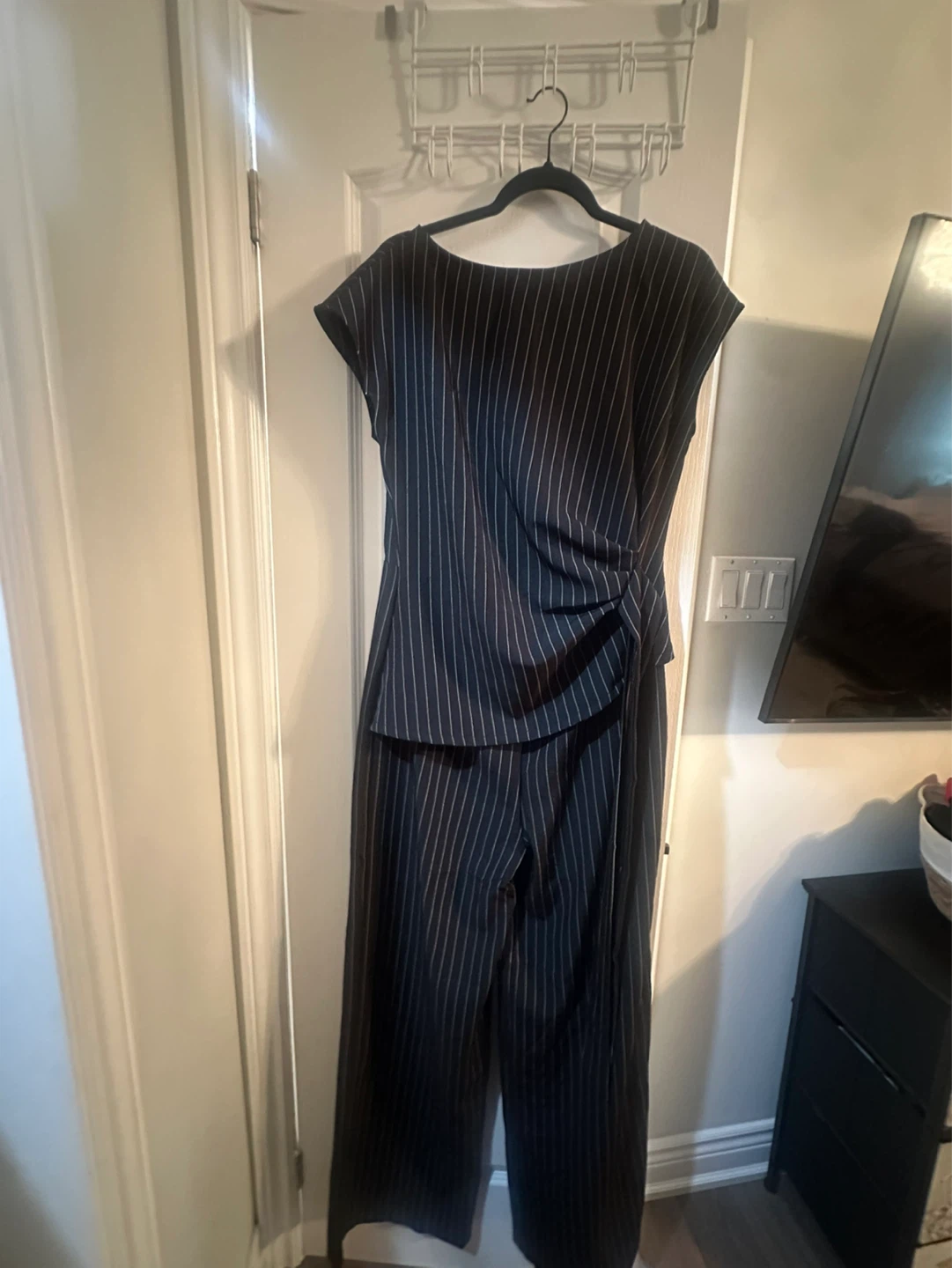 Fashion Nova Black Pinstripe Jumpsuit - photo 3