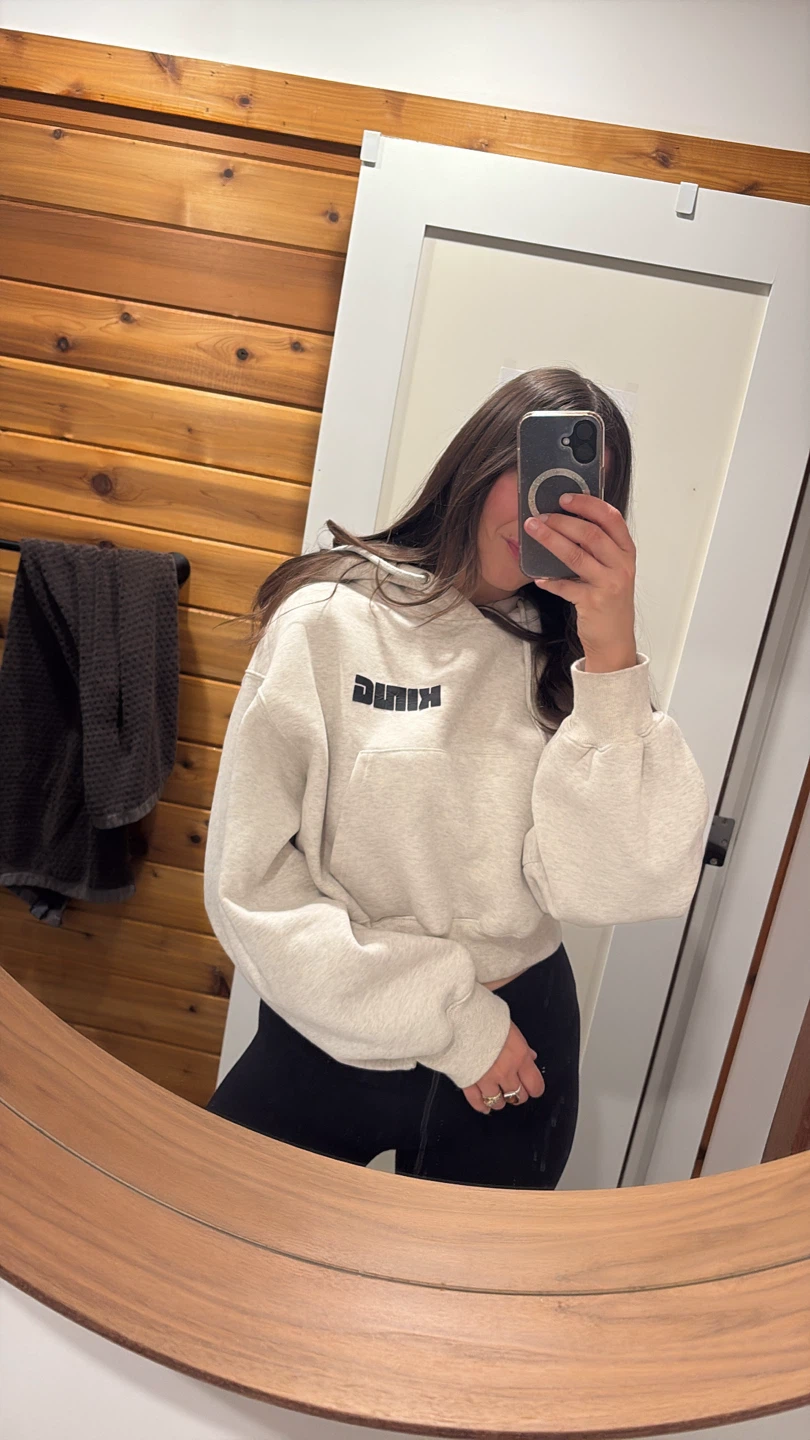 Light Grey Cropped Hoodie - photo 2