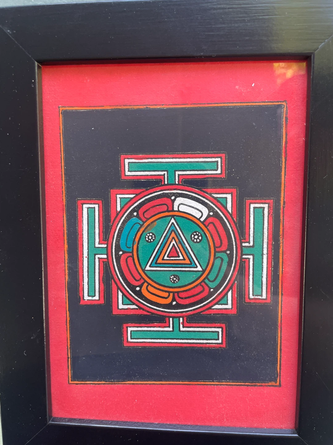 Nepal Kali Yantra Sacred Geometry Meditation Folk Art - photo 3