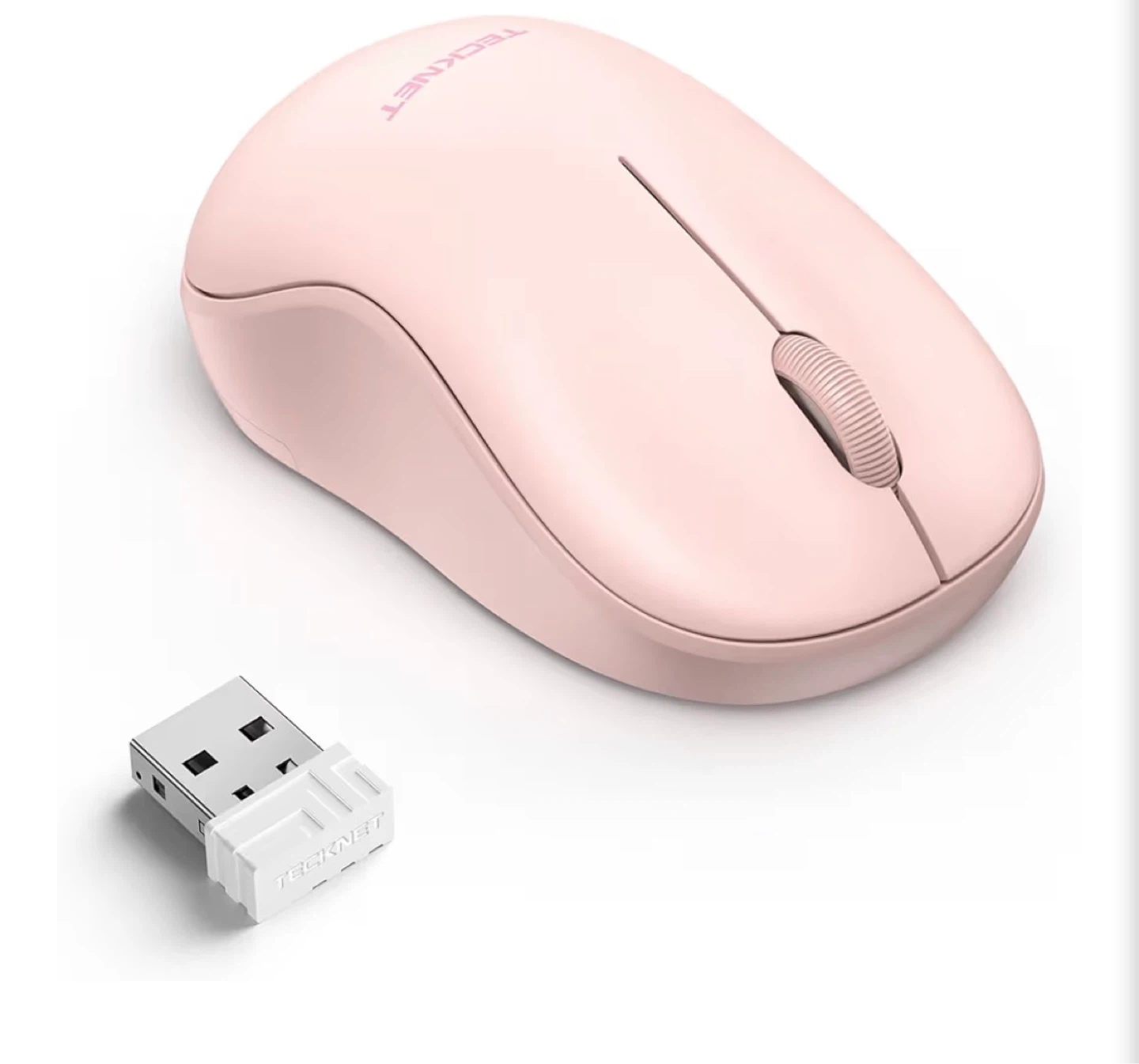 TECKNET Pink Wireless Mouse