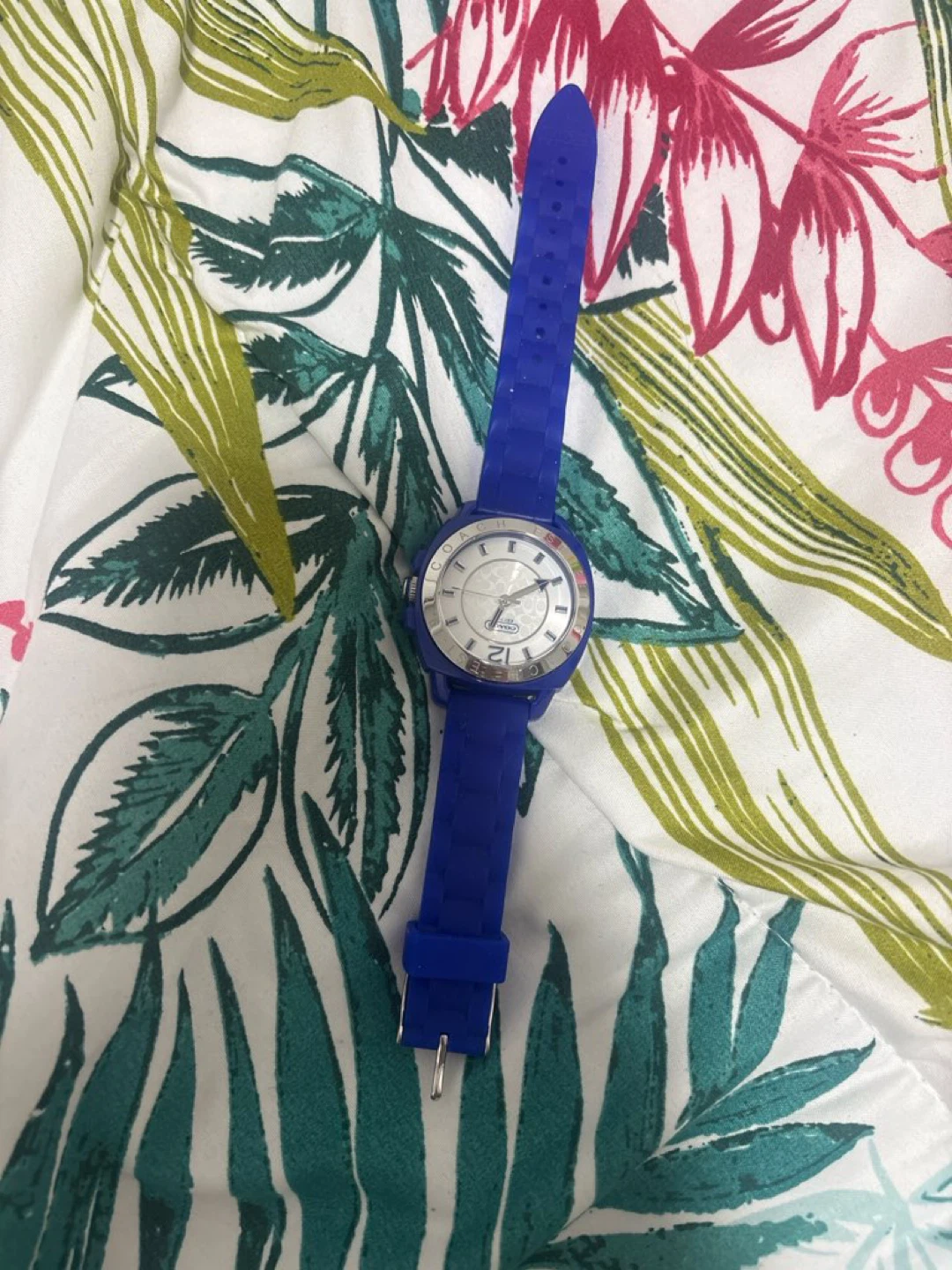 Coach Blue Silicone Watch