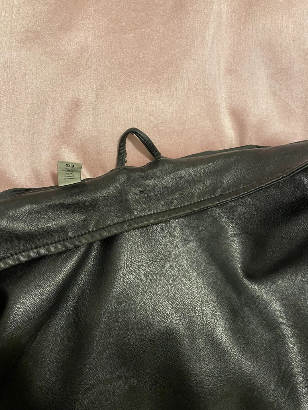 ⚽ Black Faux Leather Jacket - photo 4