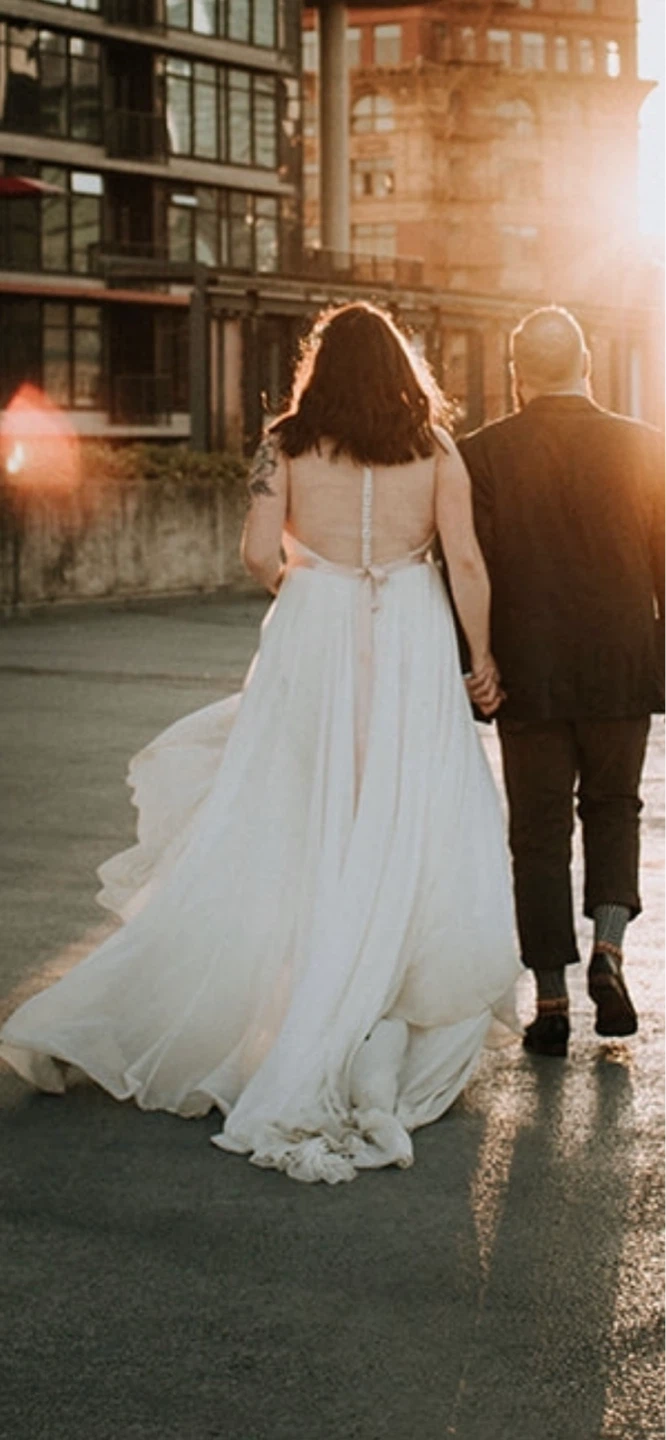 BHLDN Jenny Yoo Conrad wedding gown size 12-14 - photo 3