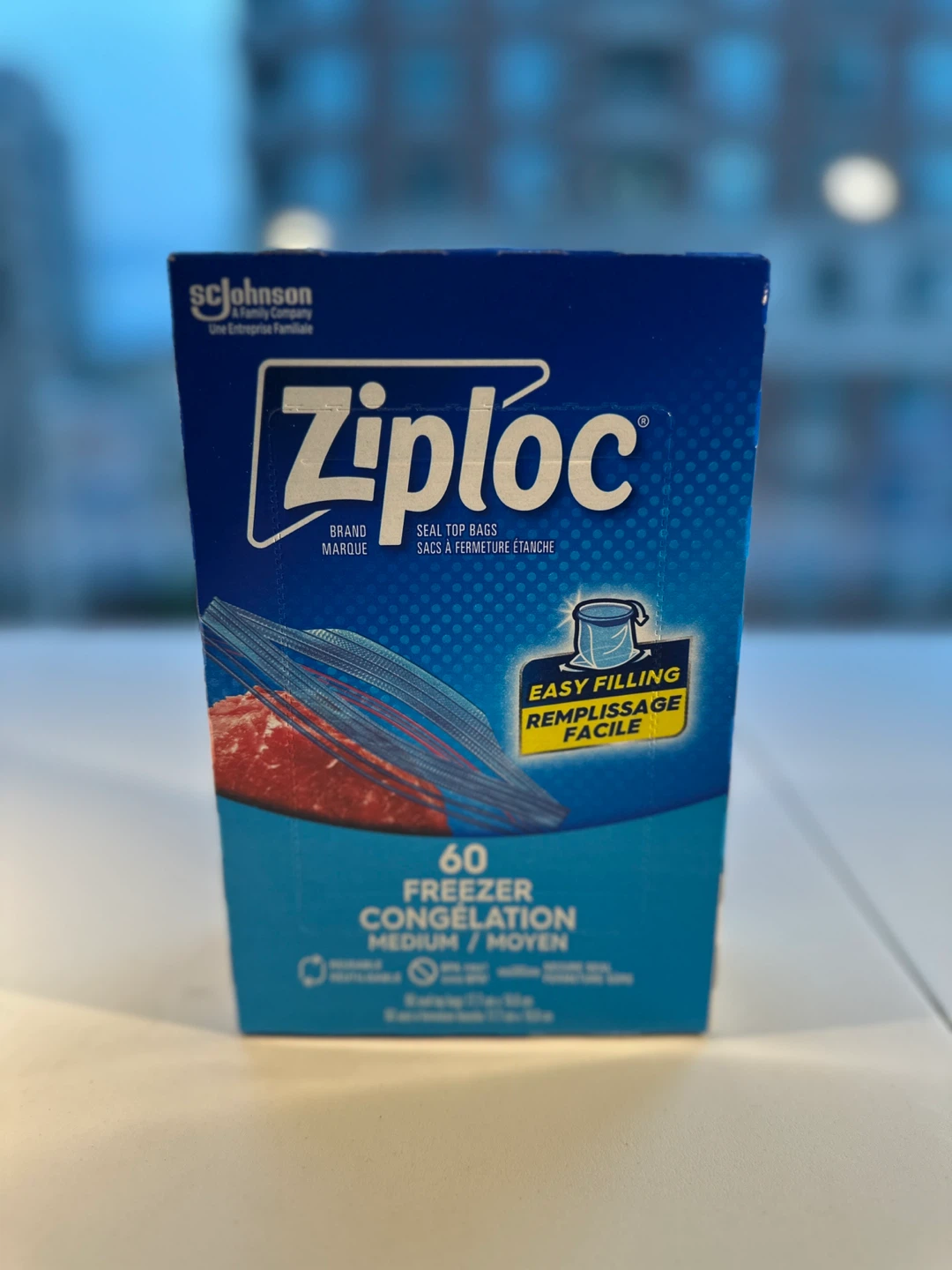 Ziploc Medium Freezer Bags - 60 Count