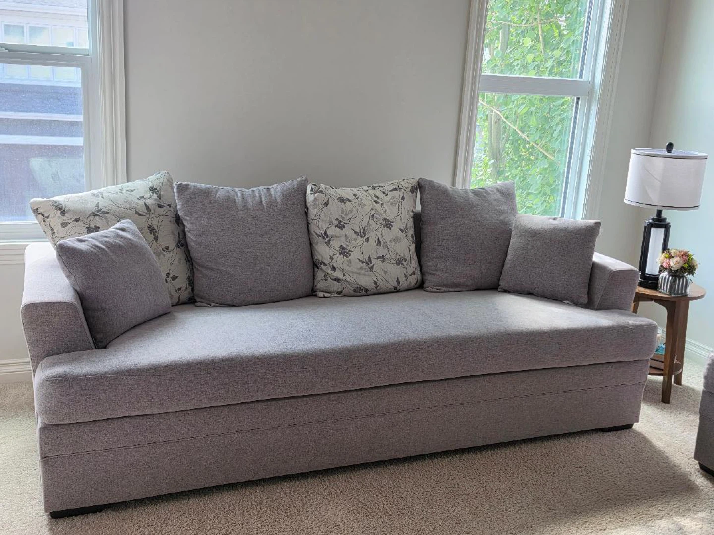 Grey Fabric Sofa and 2 Loveseat Set - photo 4