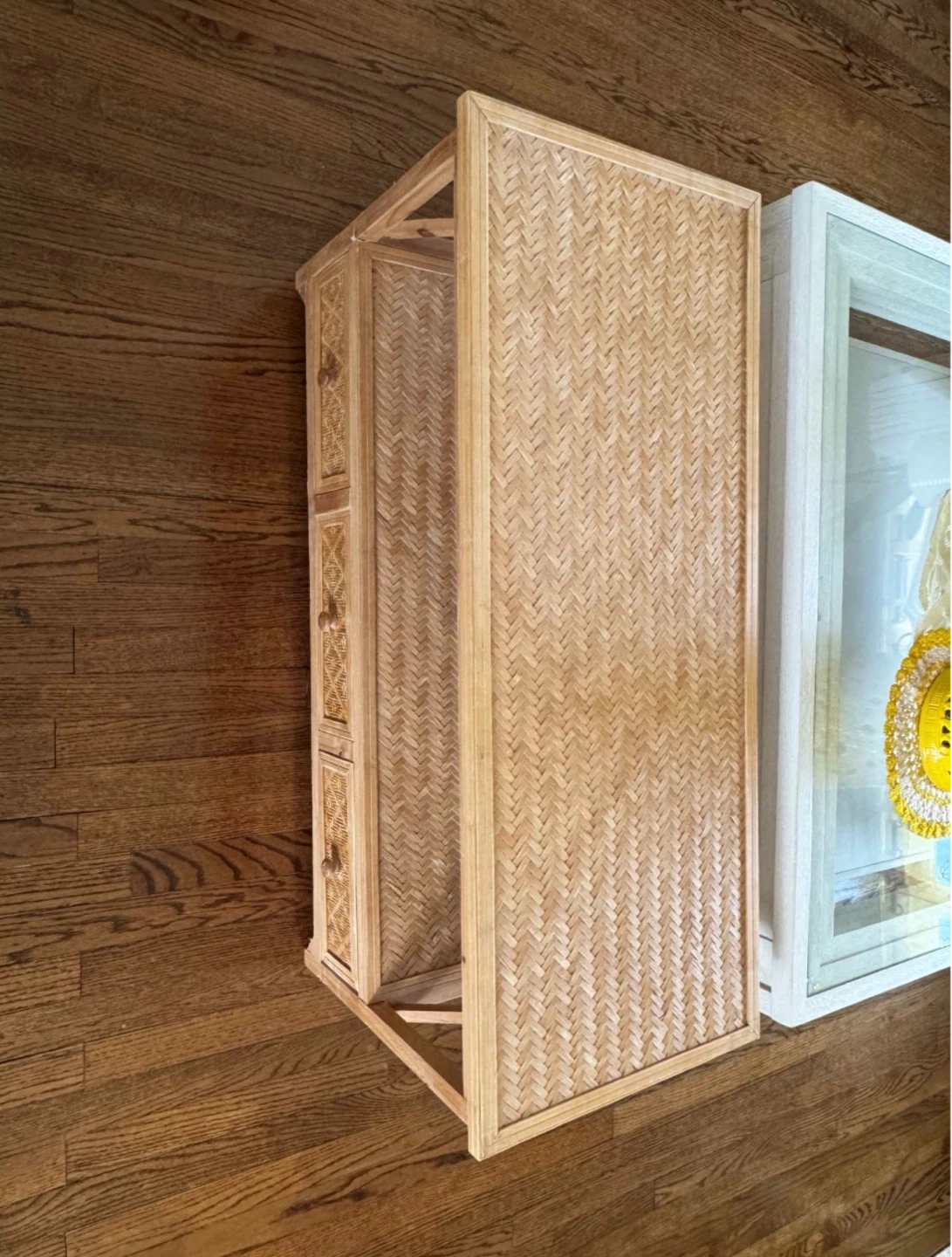 Woven Coffee Table with 3 Drawers - photo 2