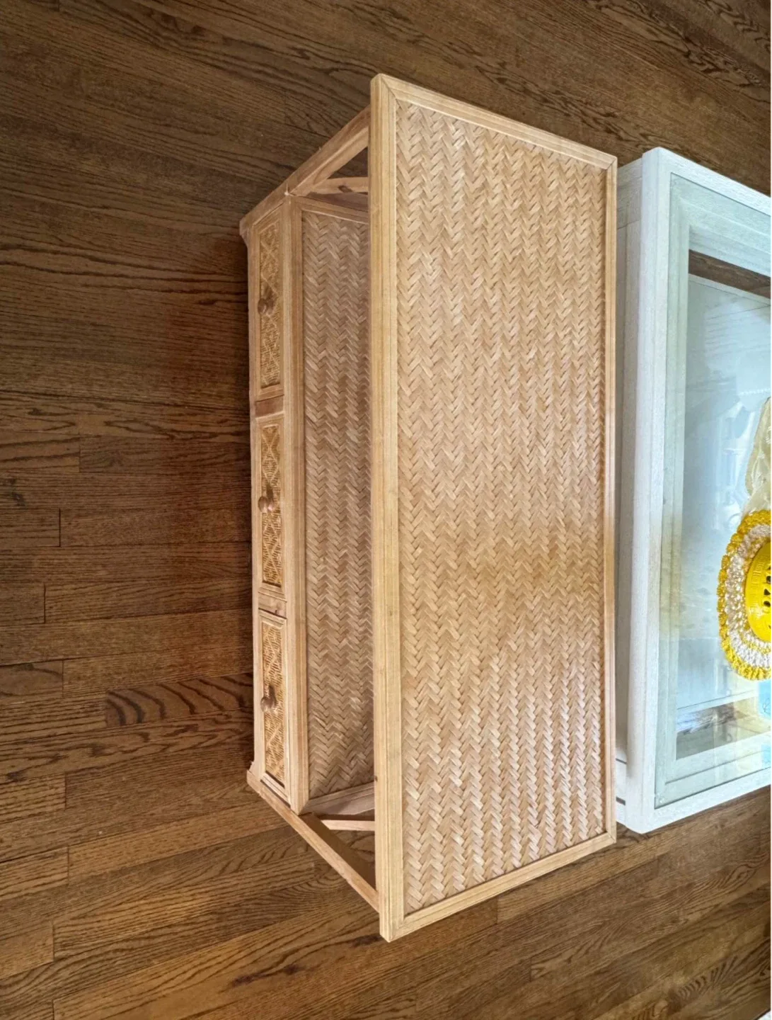 Woven Coffee Table with 3 Drawers - photo 2