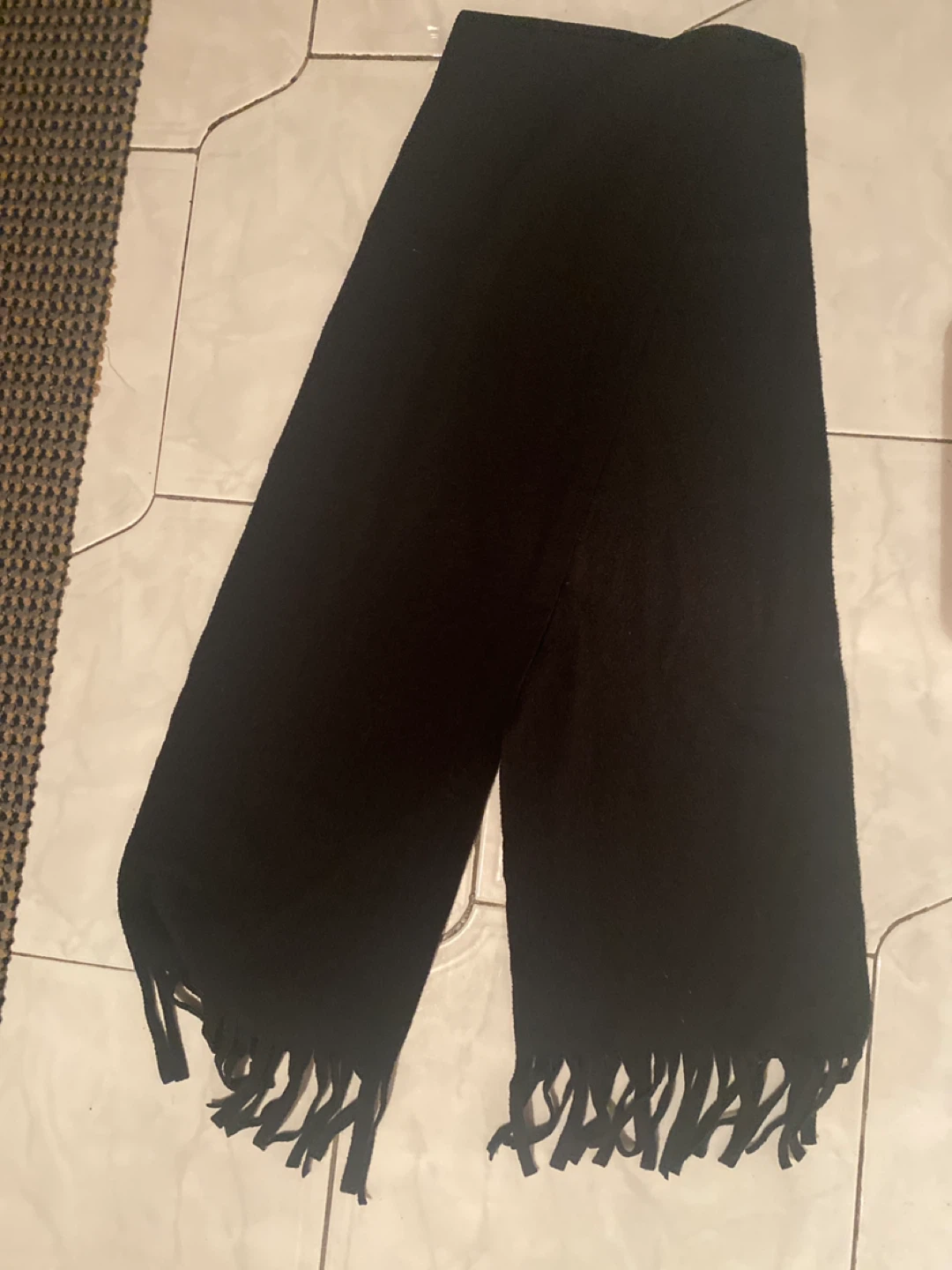 Black Fringed Scarf ⚽️