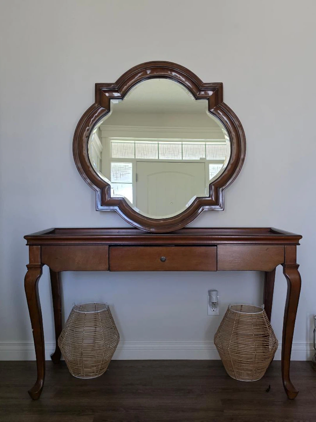 Elegant Console Table & Decorative Mirror