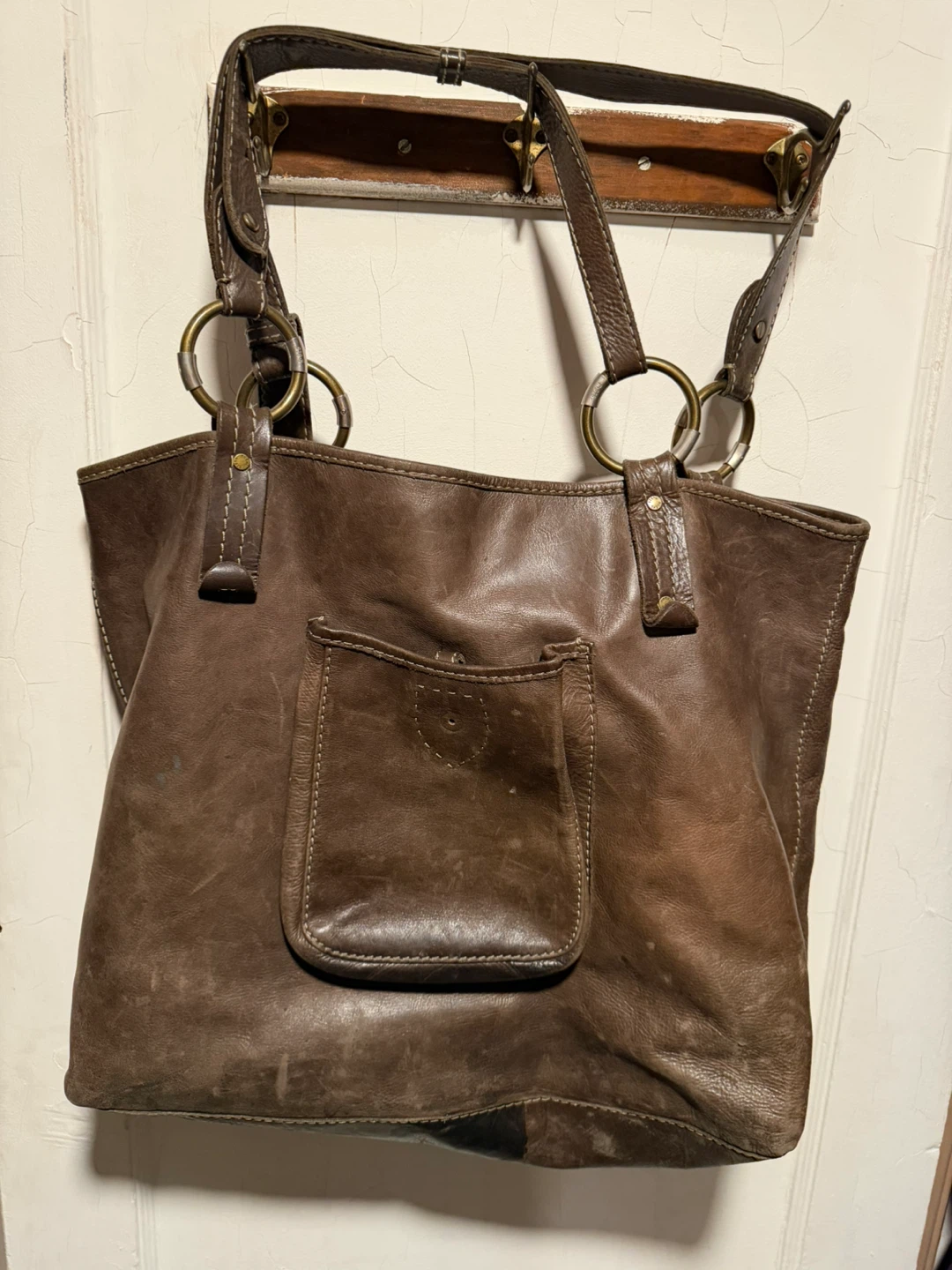 Ruehl No. 925 Brown Leather Tote Bag - photo 2