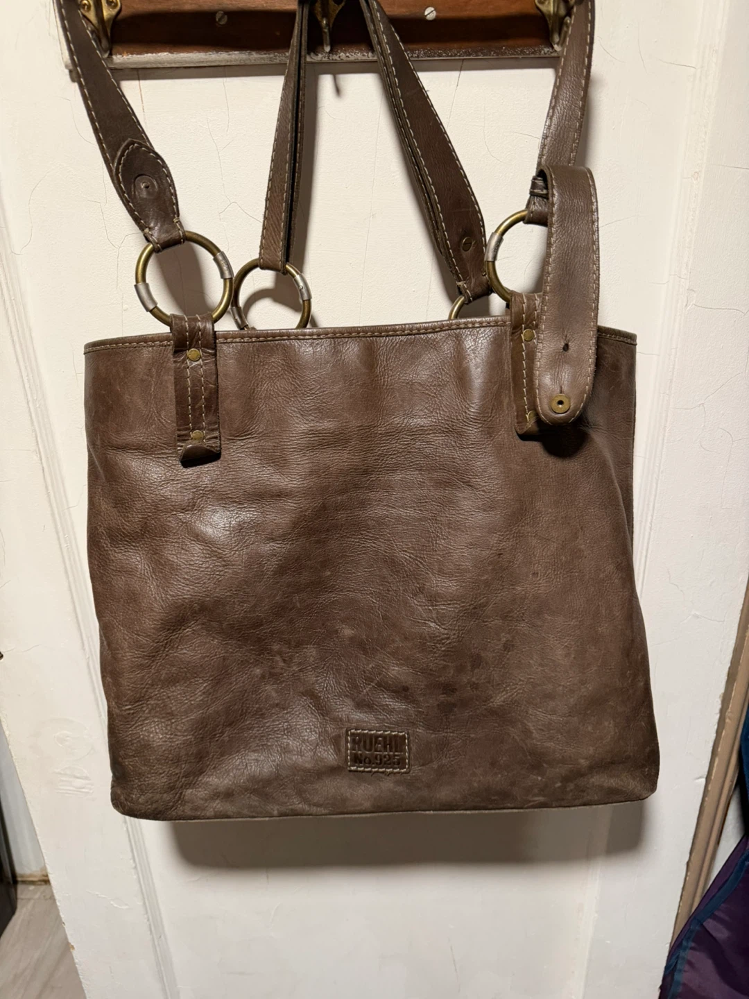 Ruehl No. 925 Brown Leather Tote Bag