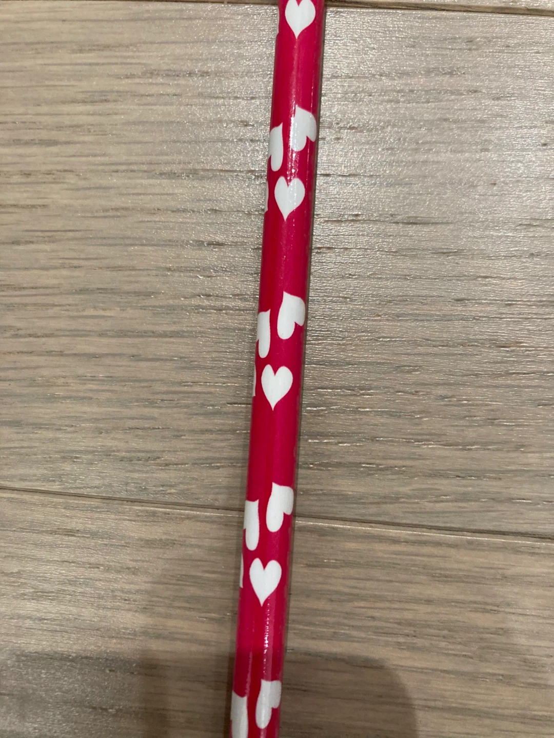 ⚽️Pink Pencil with White Hearts - photo 2