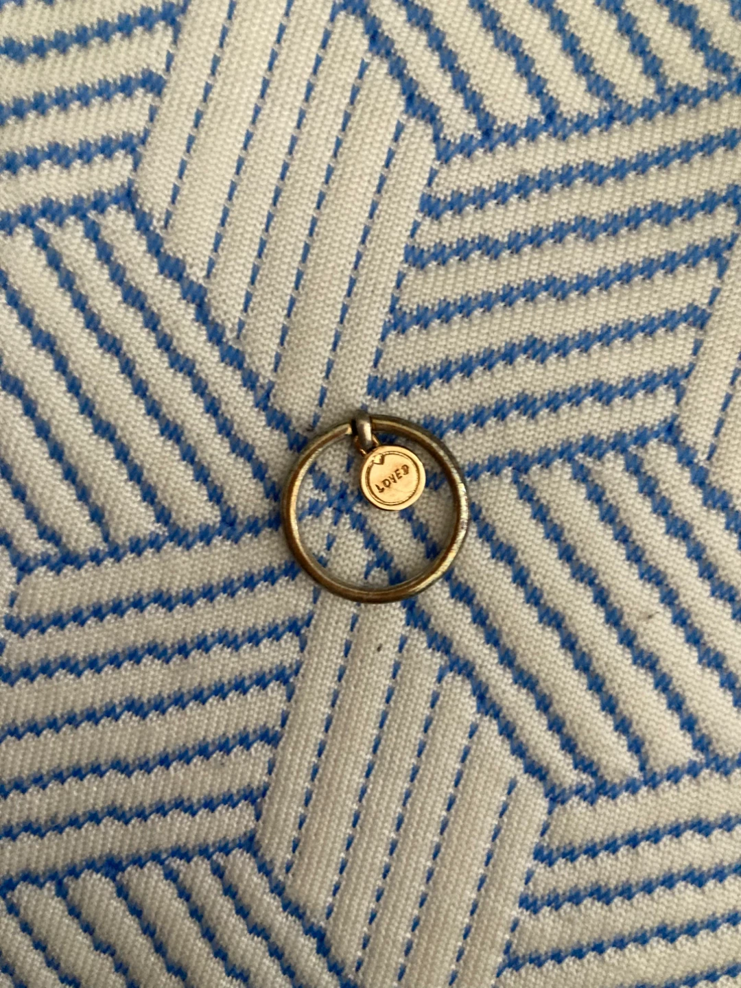 Gold Tone Ring with "Loved" Charm⚽️