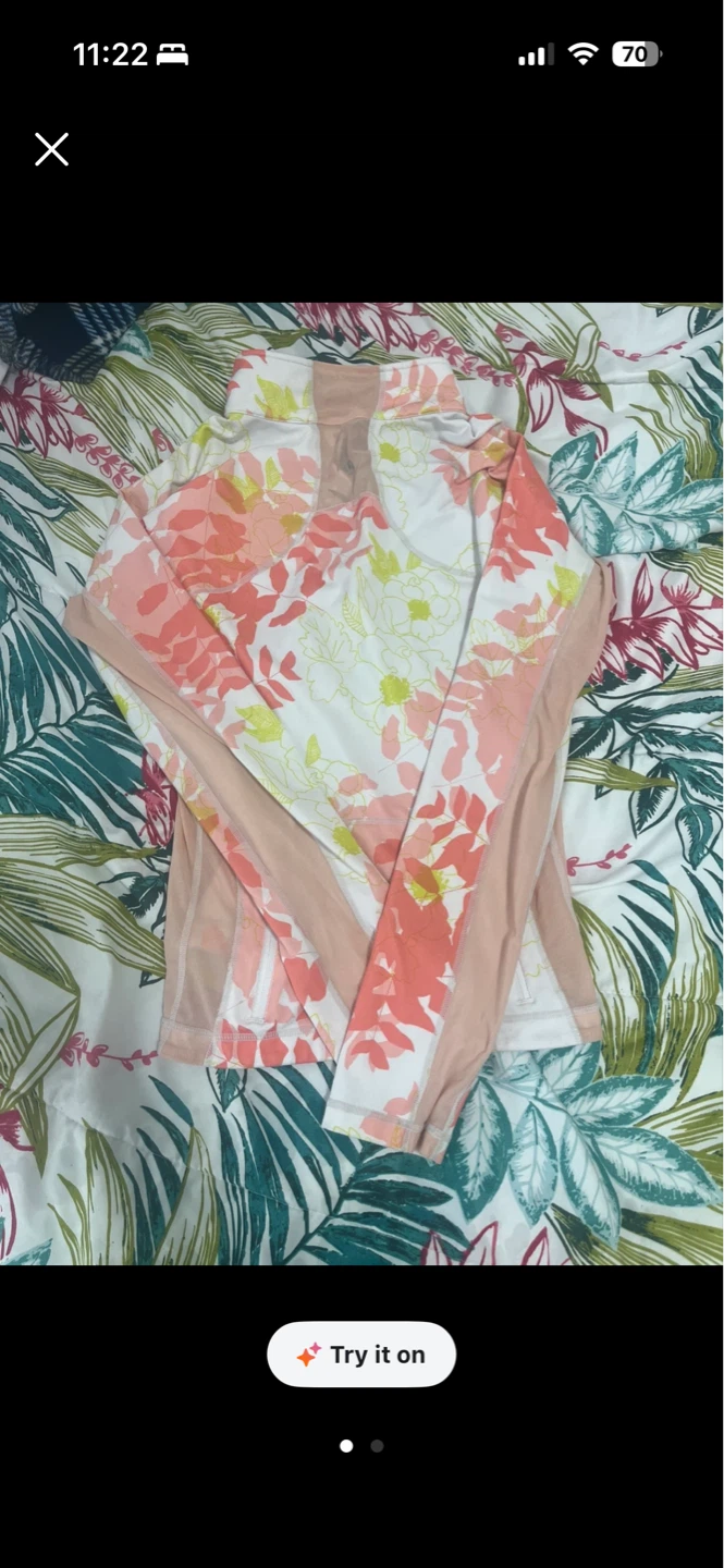 Lululemon size 4Women's Floral Zip-Up Jacket