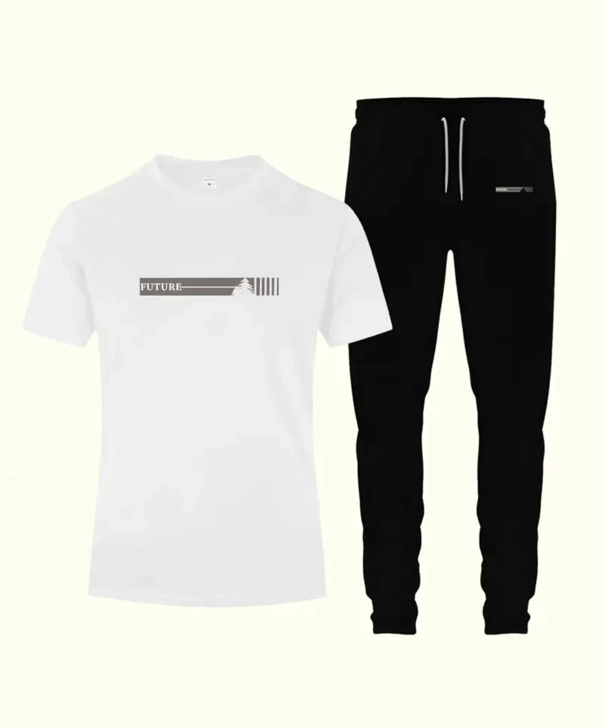 White FUTURE T-Shirt and Black Joggers Set - photo 5