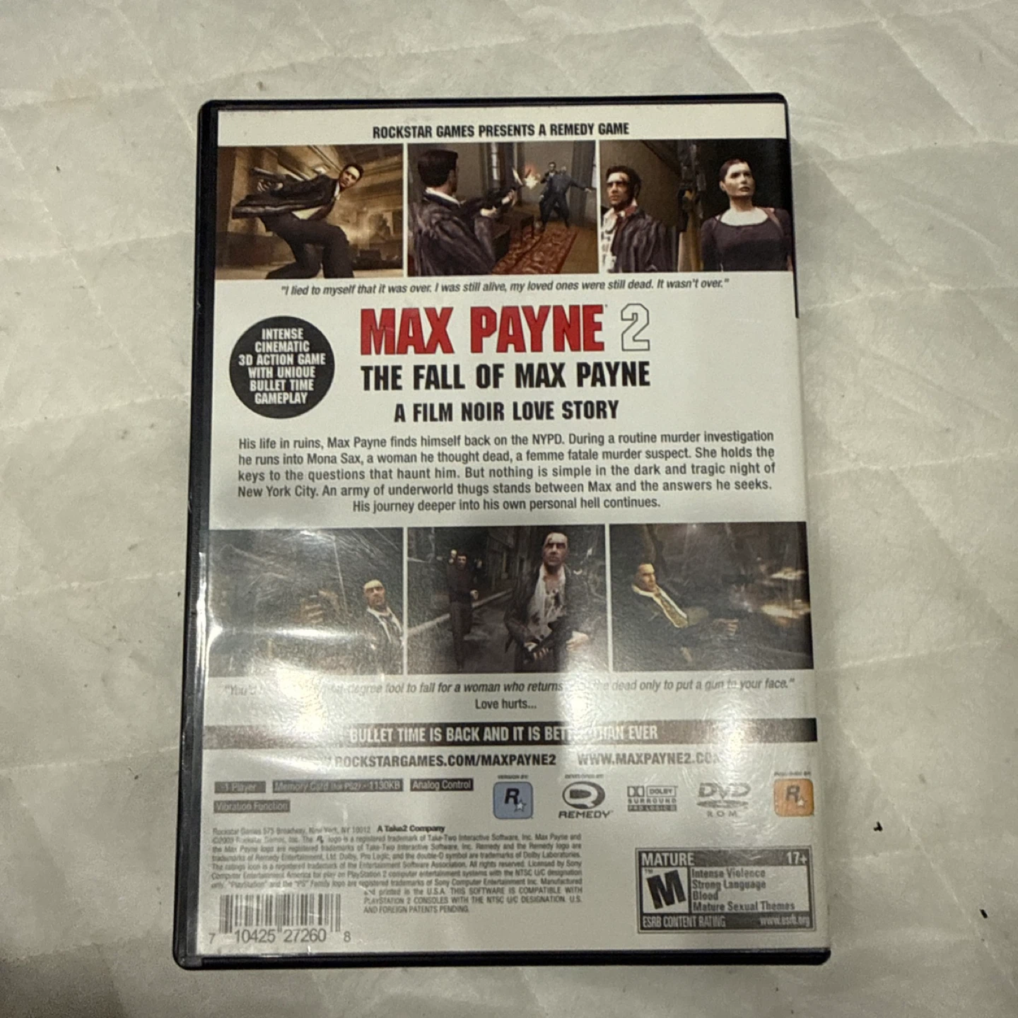 Max Payne 2: The Fall of Max Payne PlayStation 2 Game - photo 3