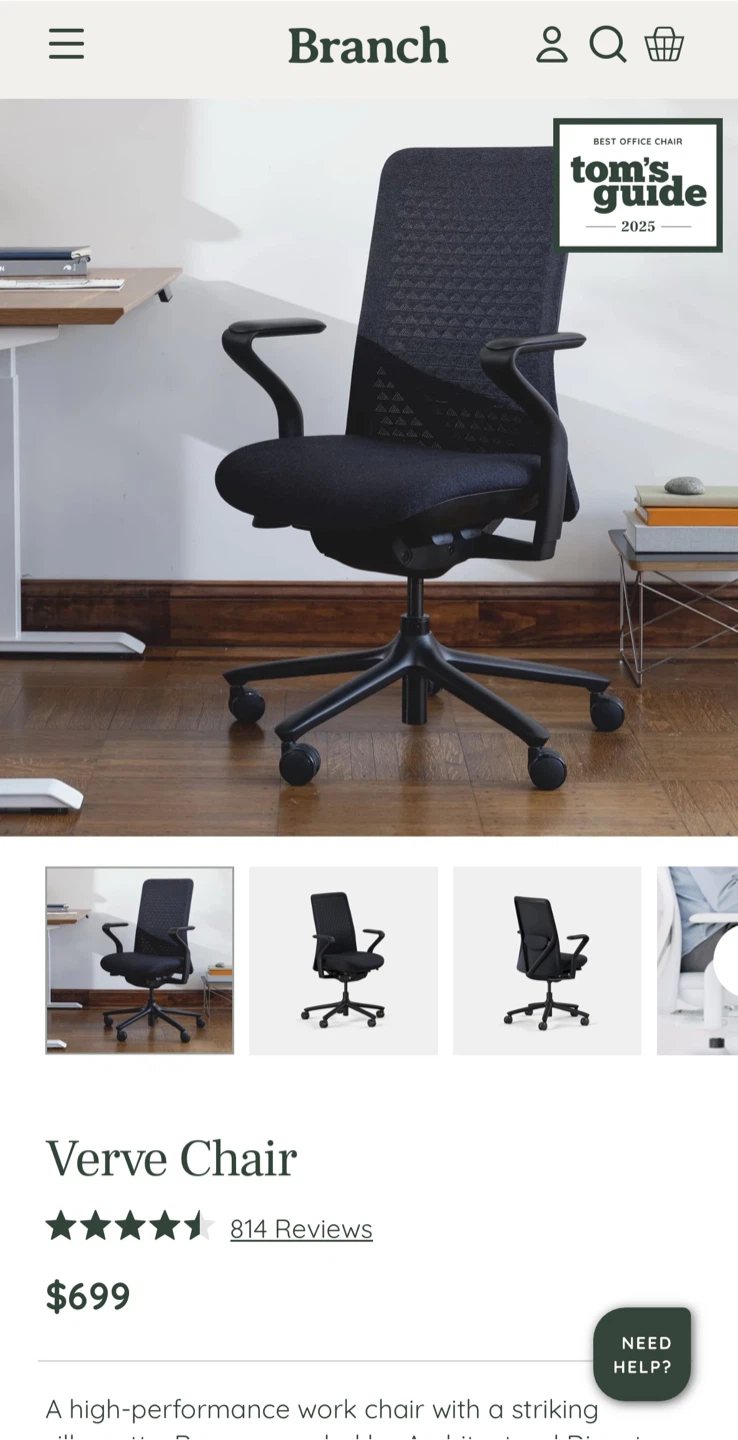 Ergonomic chair - Branch Verve chair - photo 5