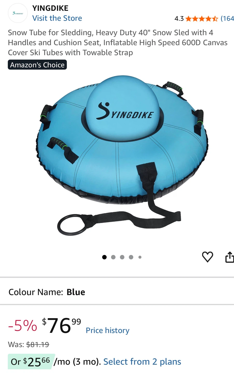 YINGDIKE 40" Snow Tube