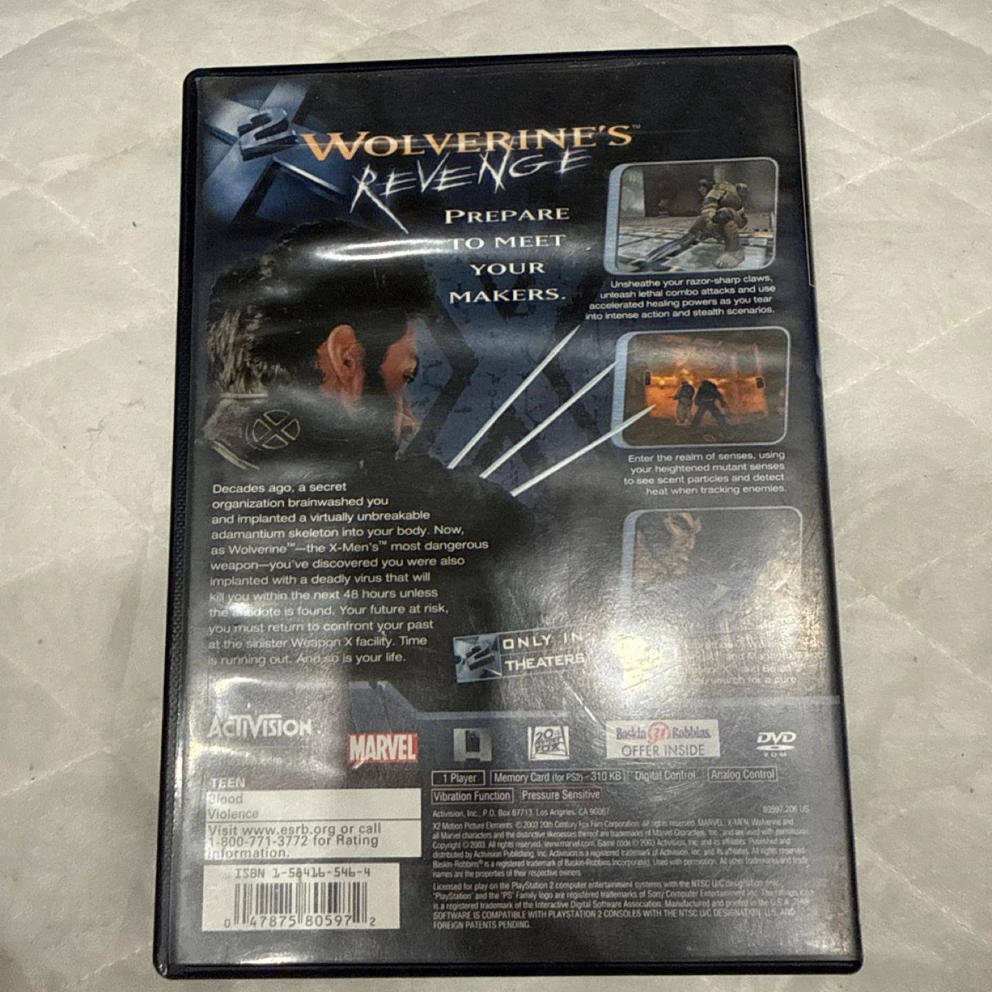 Wolverine's Revenge PlayStation 2 Video Game - photo 2