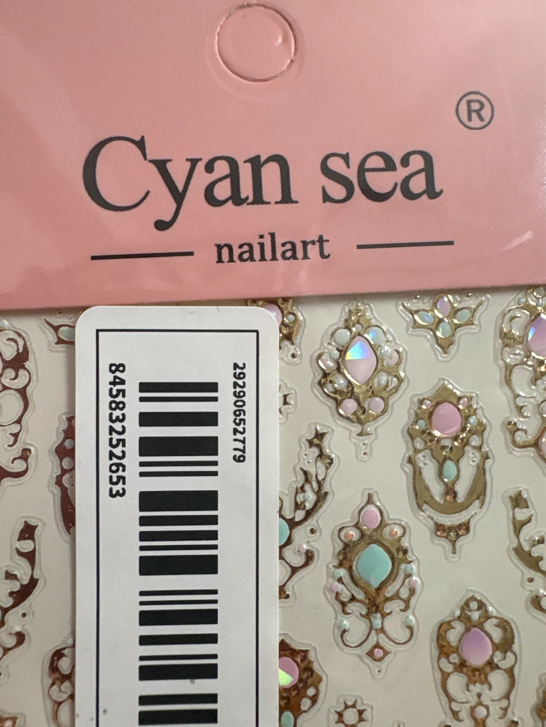 ⚽️ New Cyan Sea Baroque Nail Art Stickers - photo 3