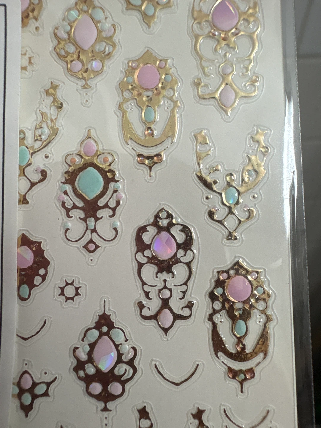 ⚽️ New Cyan Sea Baroque Nail Art Stickers - photo 4
