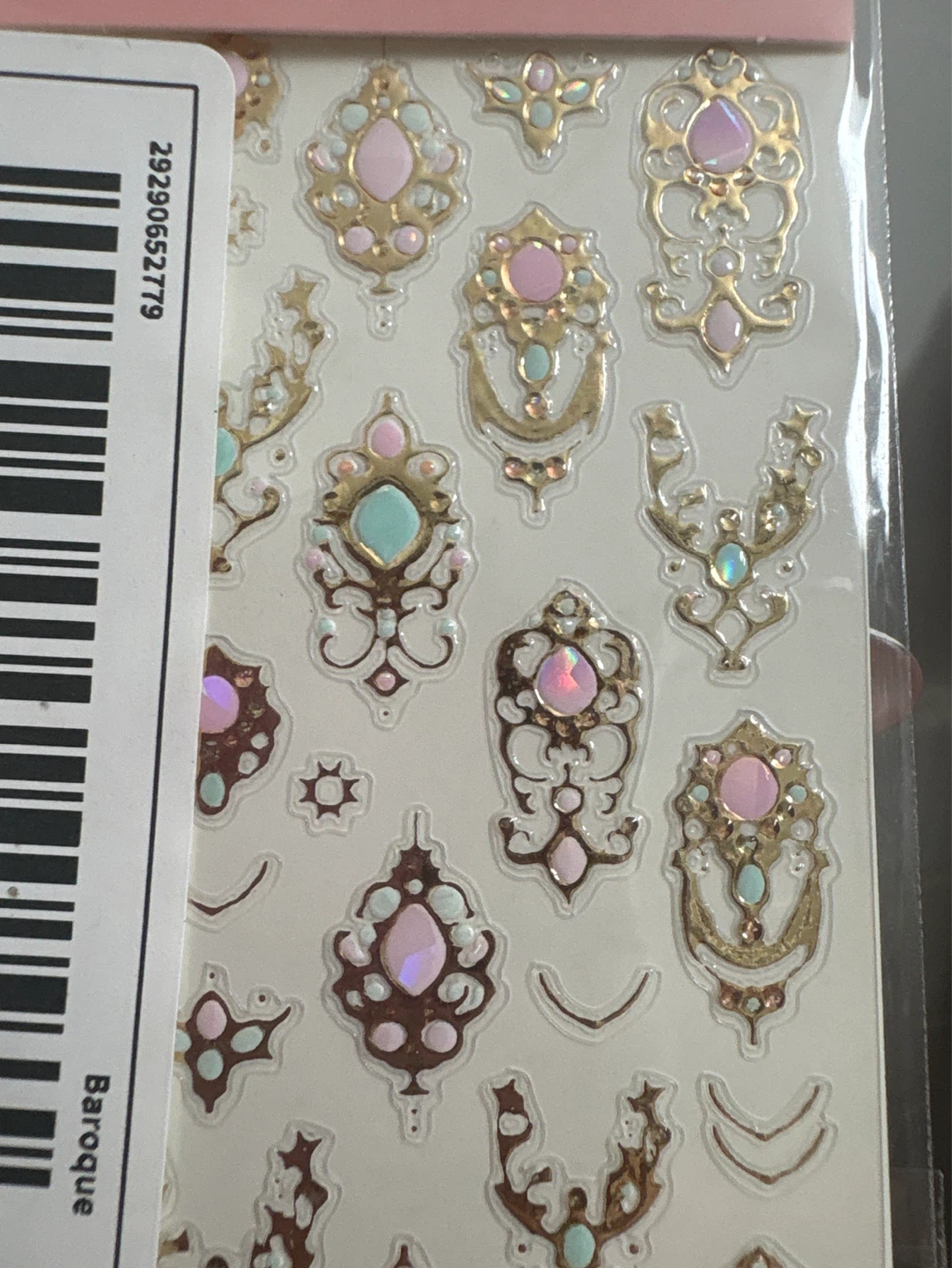 ⚽️ New Cyan Sea Baroque Nail Art Stickers - photo 2