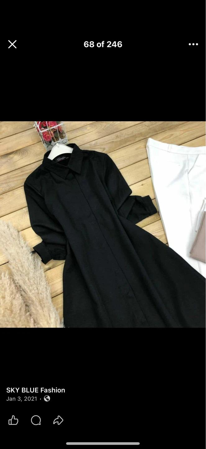 Black button down long sleeve shirt
