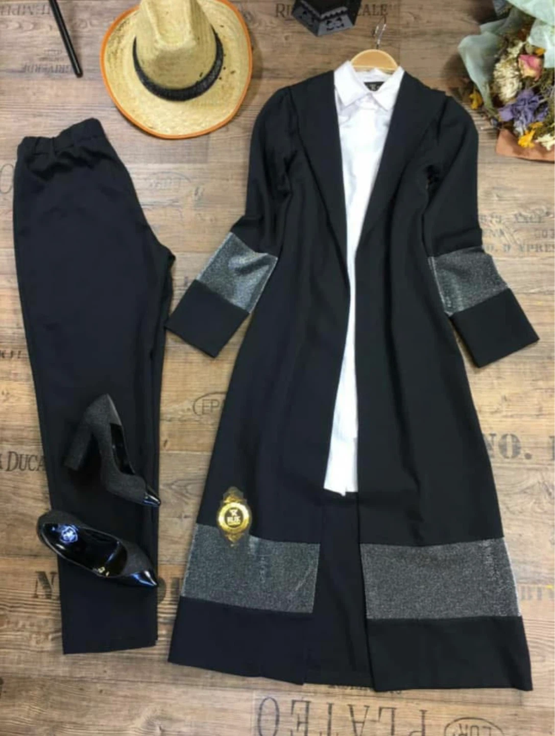 2 piece black matching set (Top and bottom)