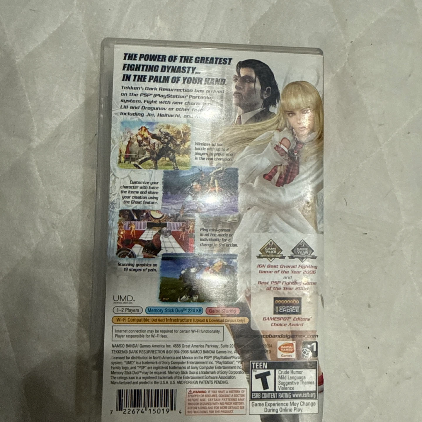 Tekken: Dark Resurrection PSP Game - Greatest Hits - photo 3
