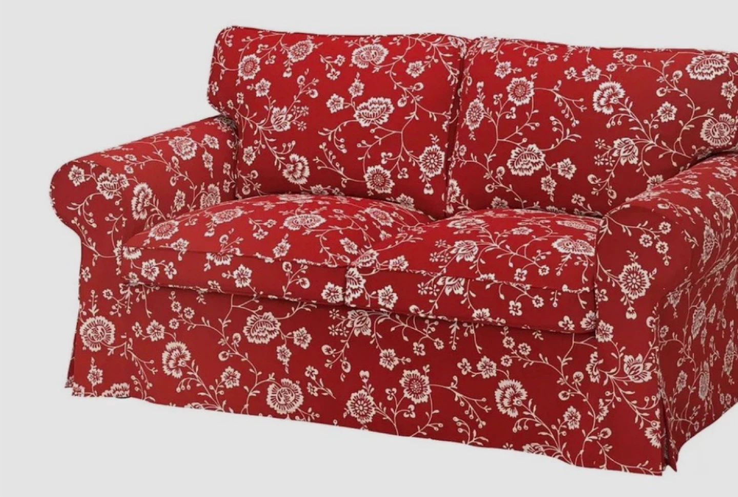 IKEA EKTORP love seat Cover - Red Floral love seat - photo 3
