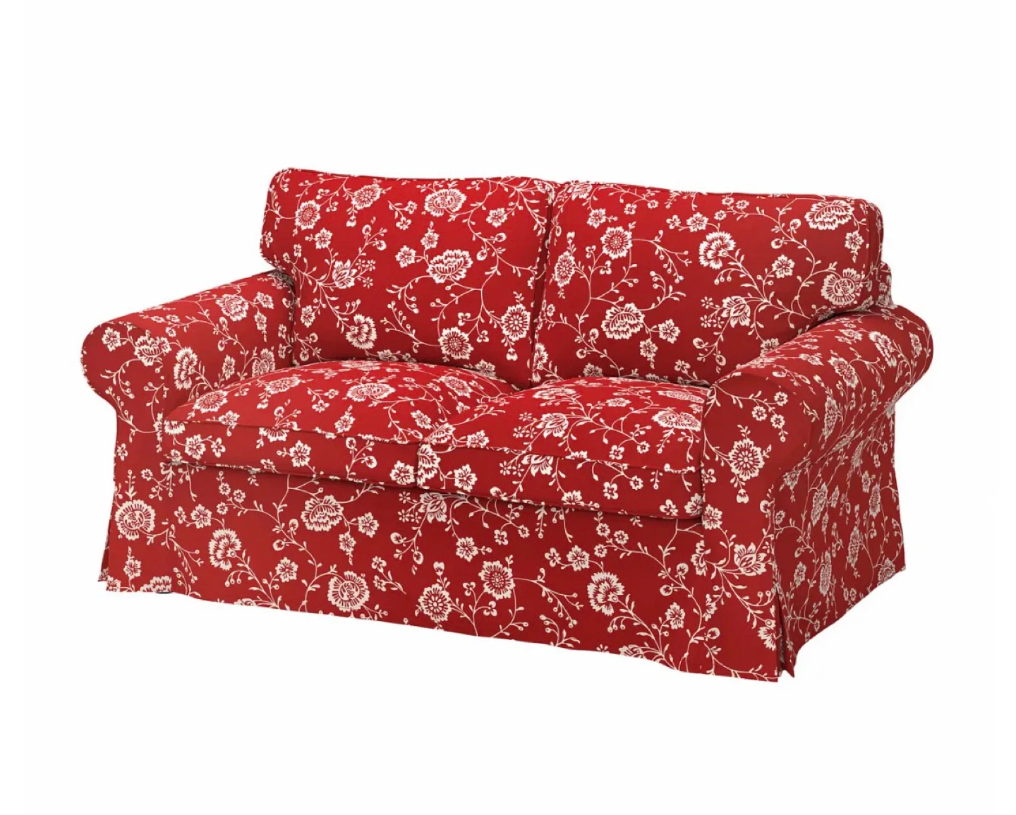 IKEA EKTORP love seat Cover - Red Floral love seat - photo 2