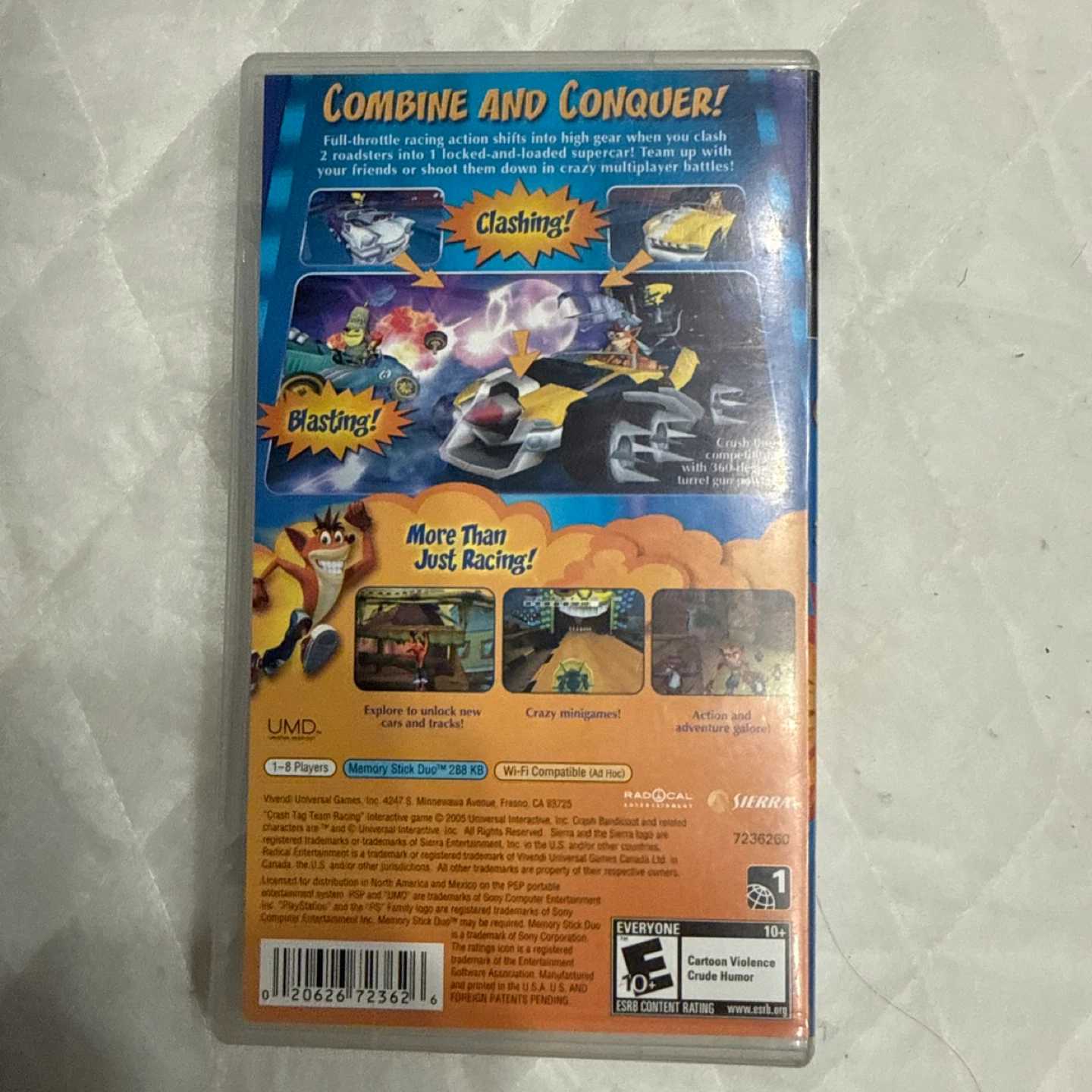 Crash Tag Team Racing PSP UMD Game - photo 2