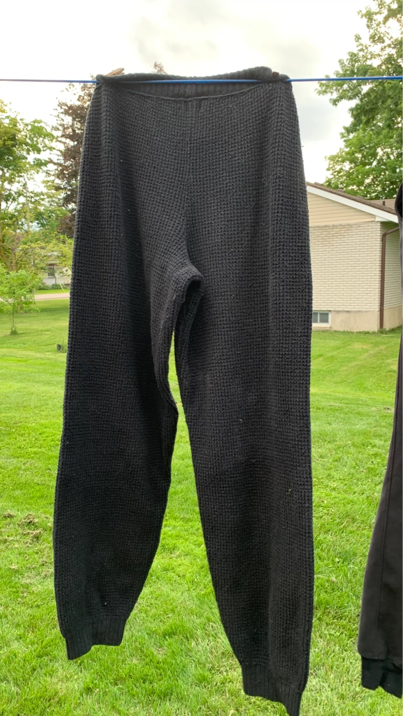 Aerie Black Knit Jogger Pants - Size XS ⚽️ - photo 2
