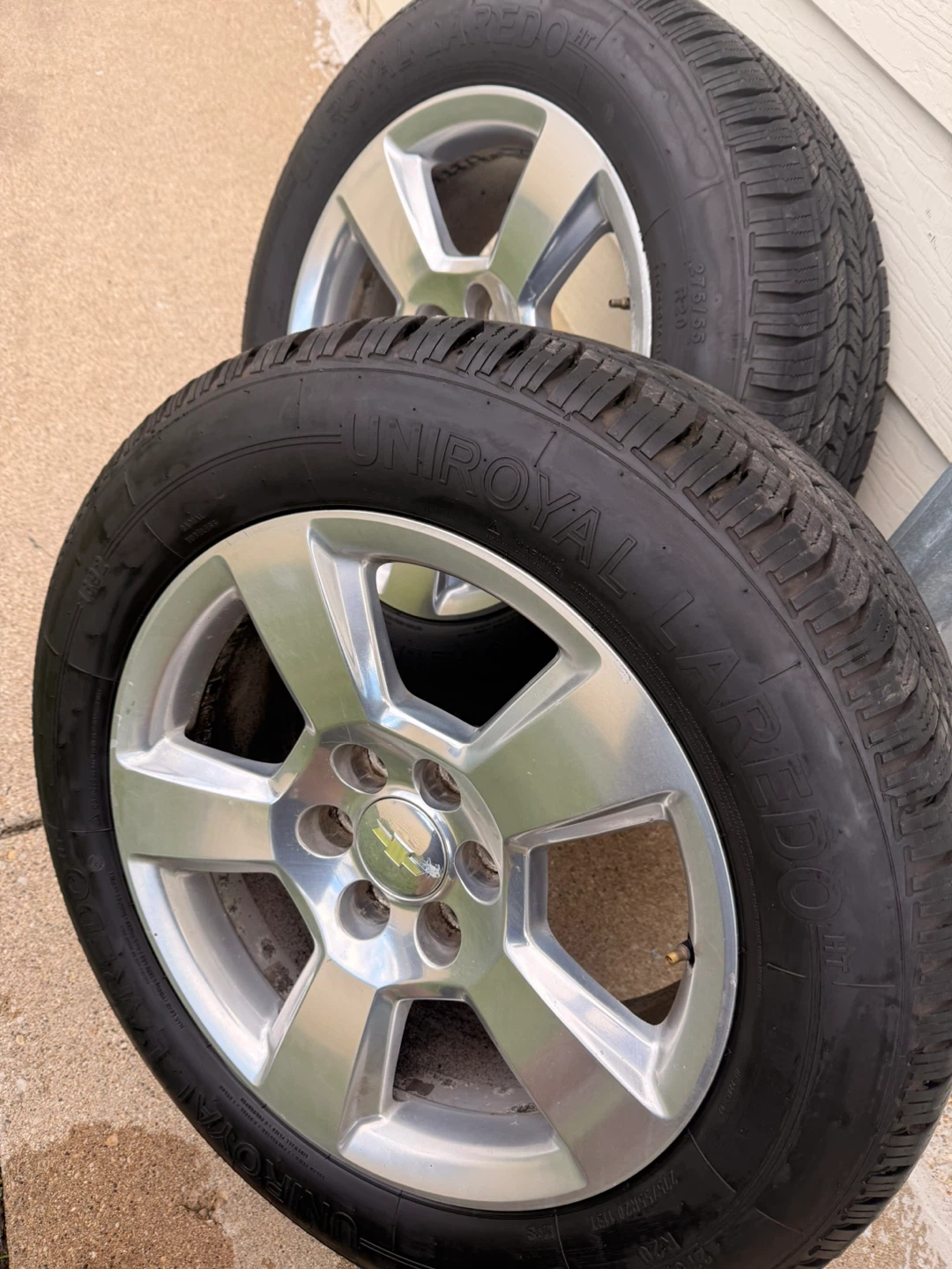 Uniroyal Laredo Tires with Chevrolet Rims Set of 4