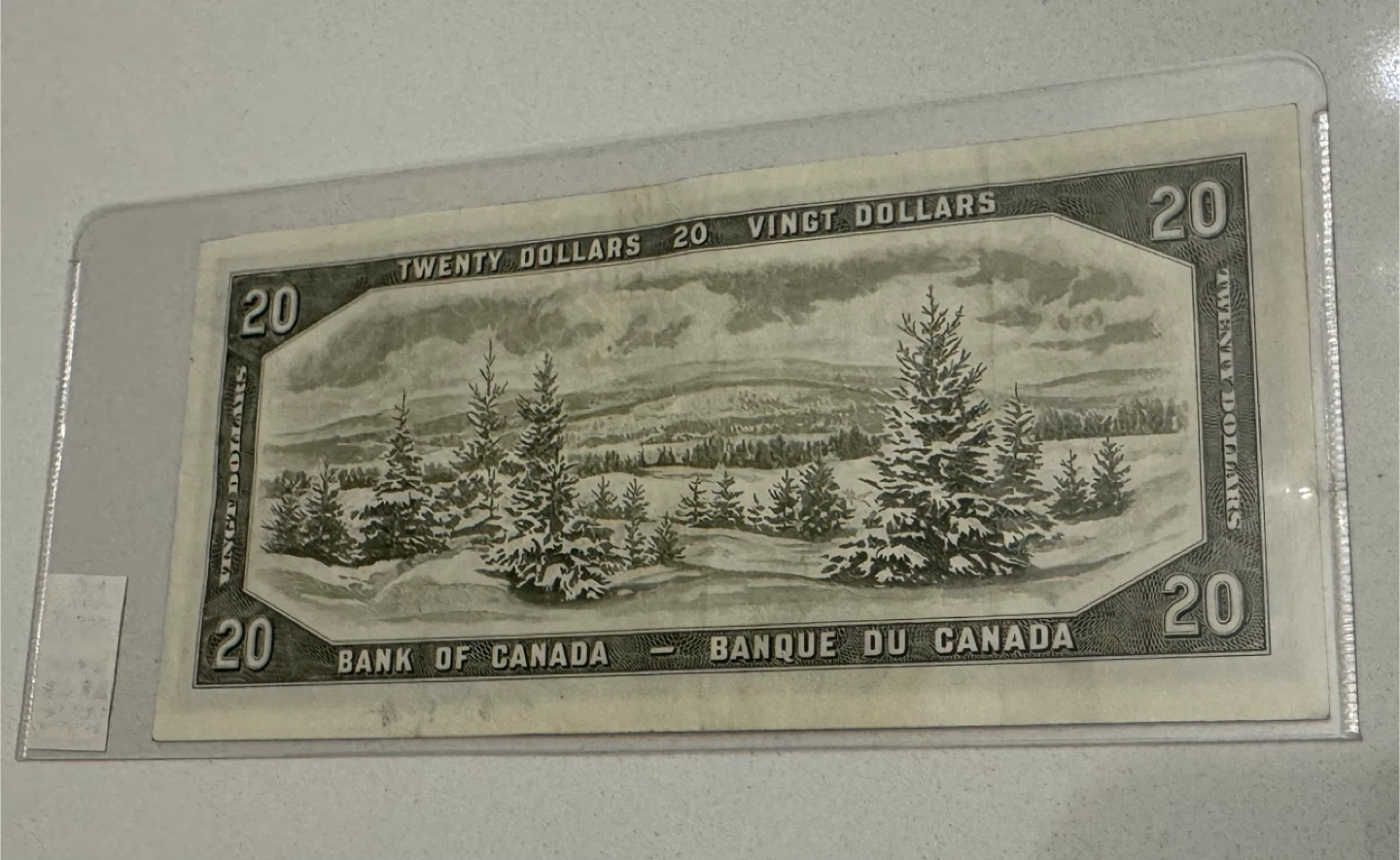 Collectible 1954 Canadian $20 Banknote - photo 2