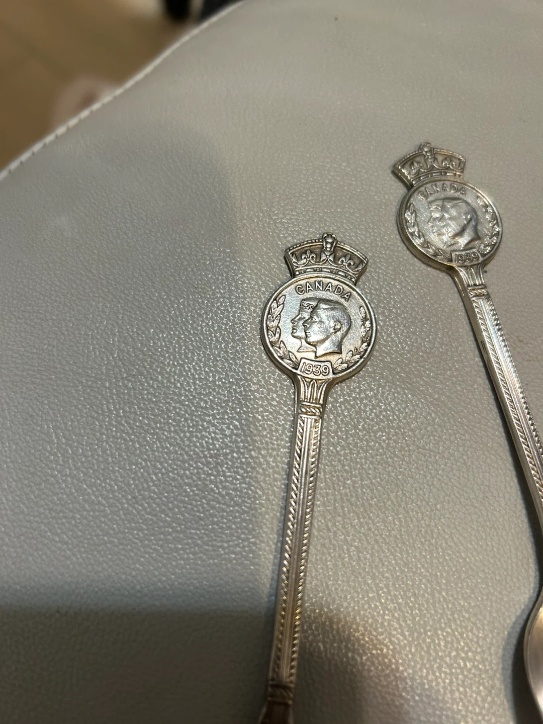 Set of 2 Vintage Canada Souvenir Spoons 1939