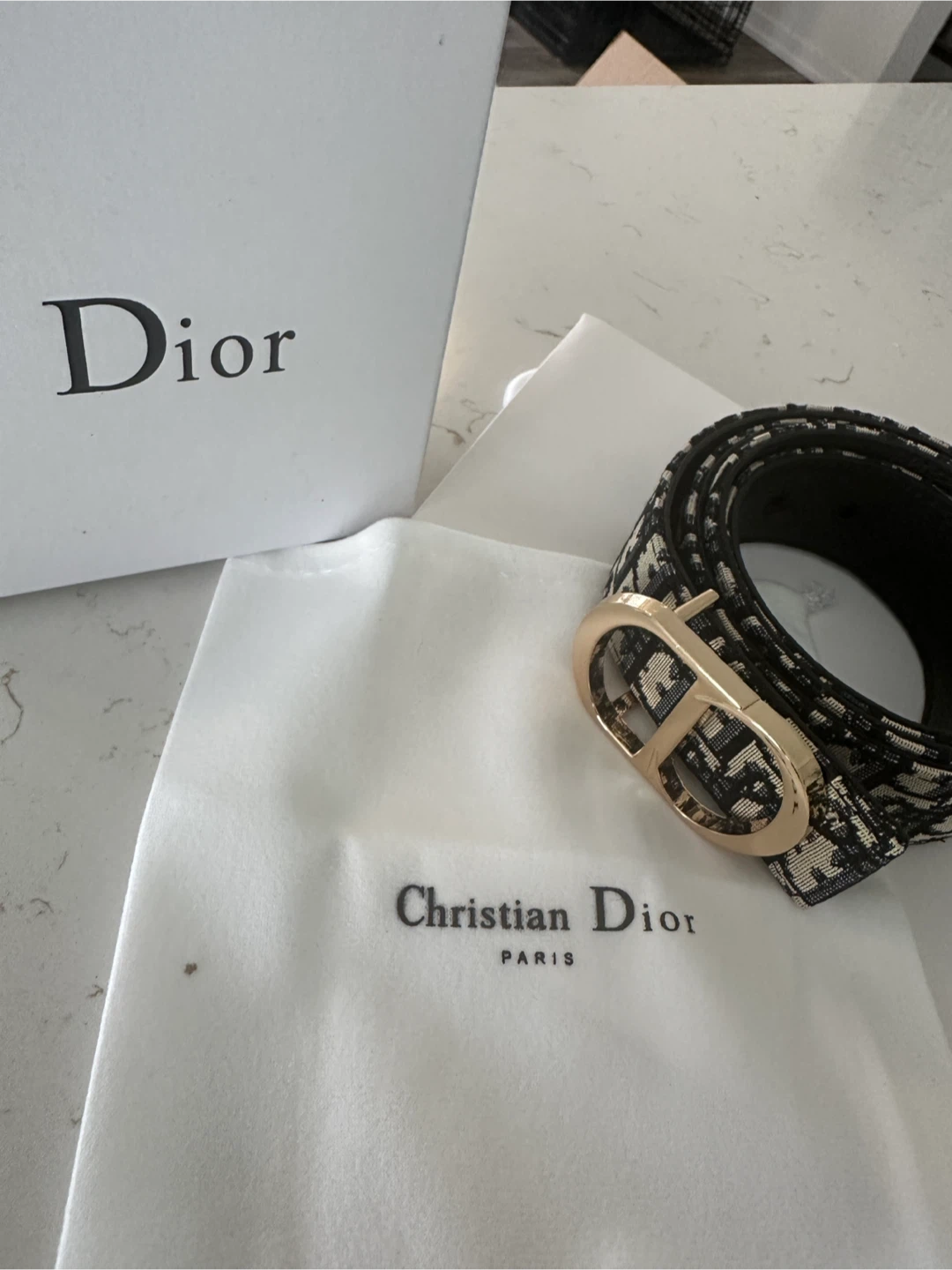 Christian Dior Belt with Gold Buckle - photo 2
