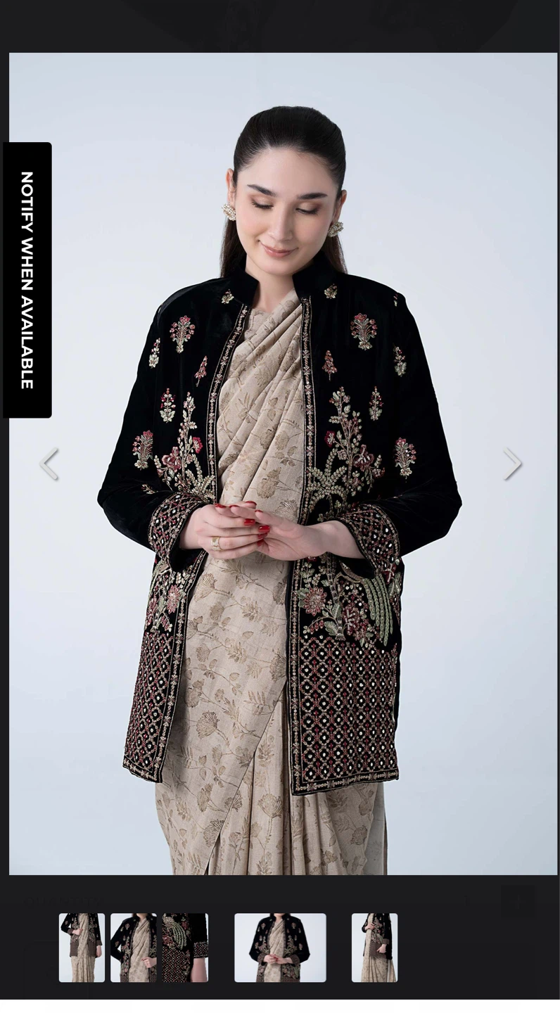 MARIA.B. Embroidered Velvet Jacket sarre - photo 5