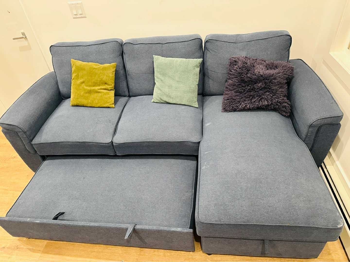 Blue Sectional Sofa with Storage - photo 2